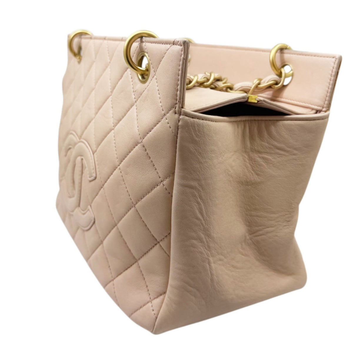 Chanel Pink Leather Tote Bag (Pre-Owned)