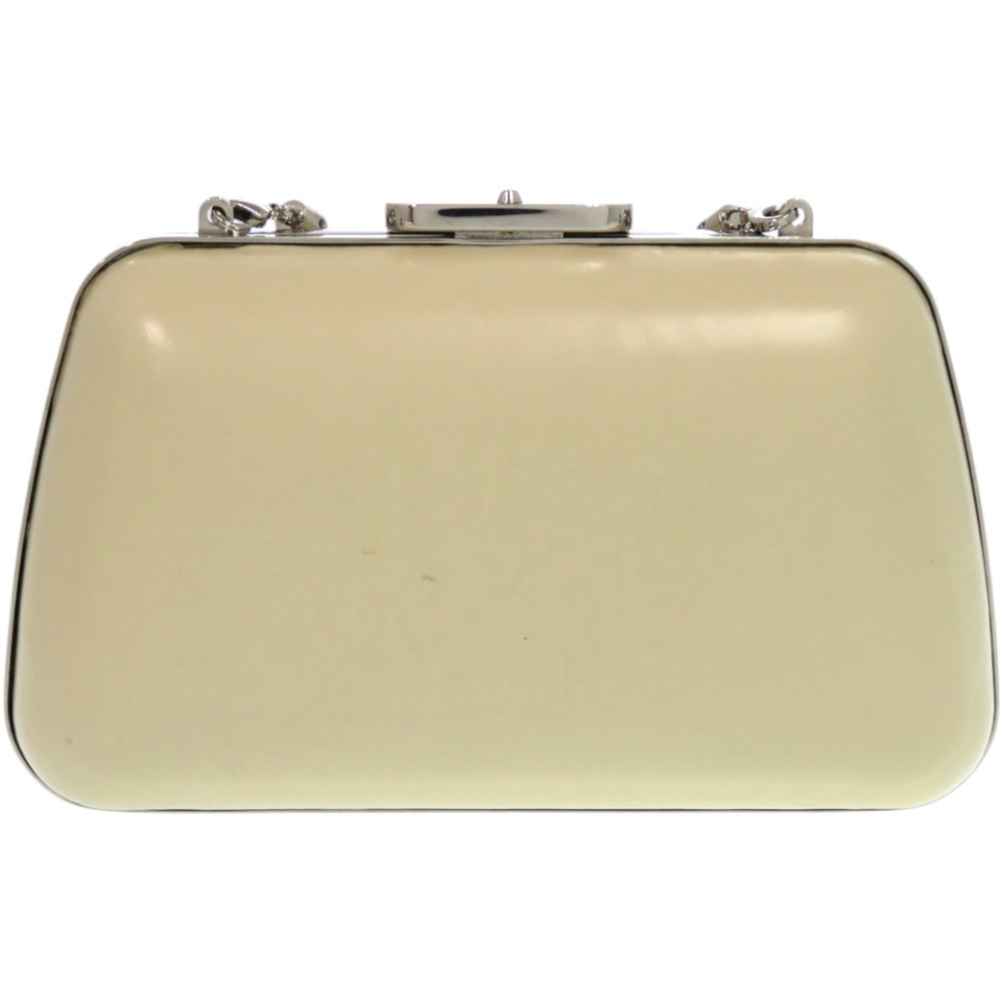 Balenciaga Ivory White Leather Metal Shoulder Bag (Pre-Owned)