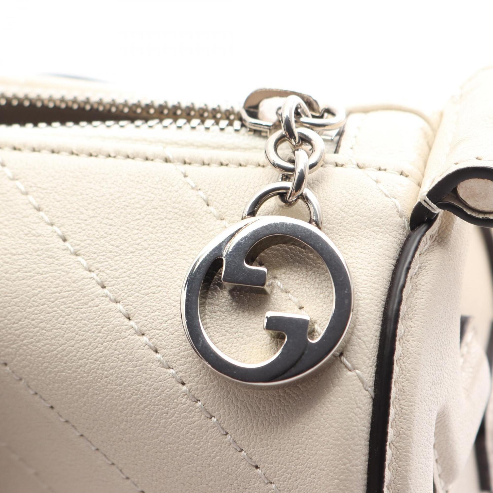 Gucci Ivory Leather Handbag Shoulder Bag (Pre-Owned)