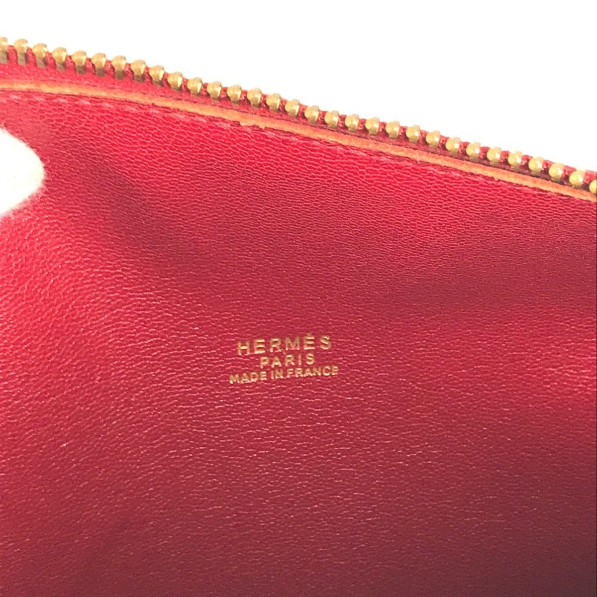 Hermes Red Color Ardennes Leather Boston Bag Handbag (Pre-Owned)
