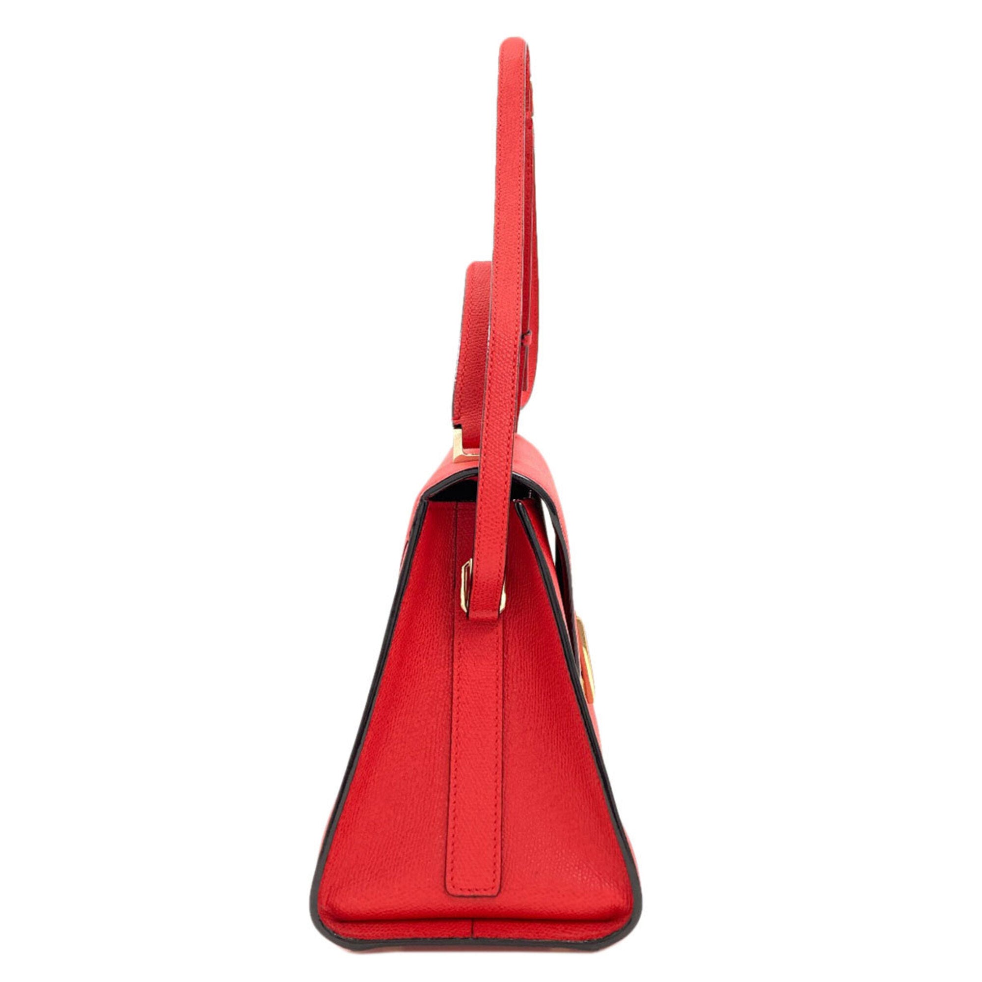 Valextra Red Color Leather Handbag (Pre-Owned)
