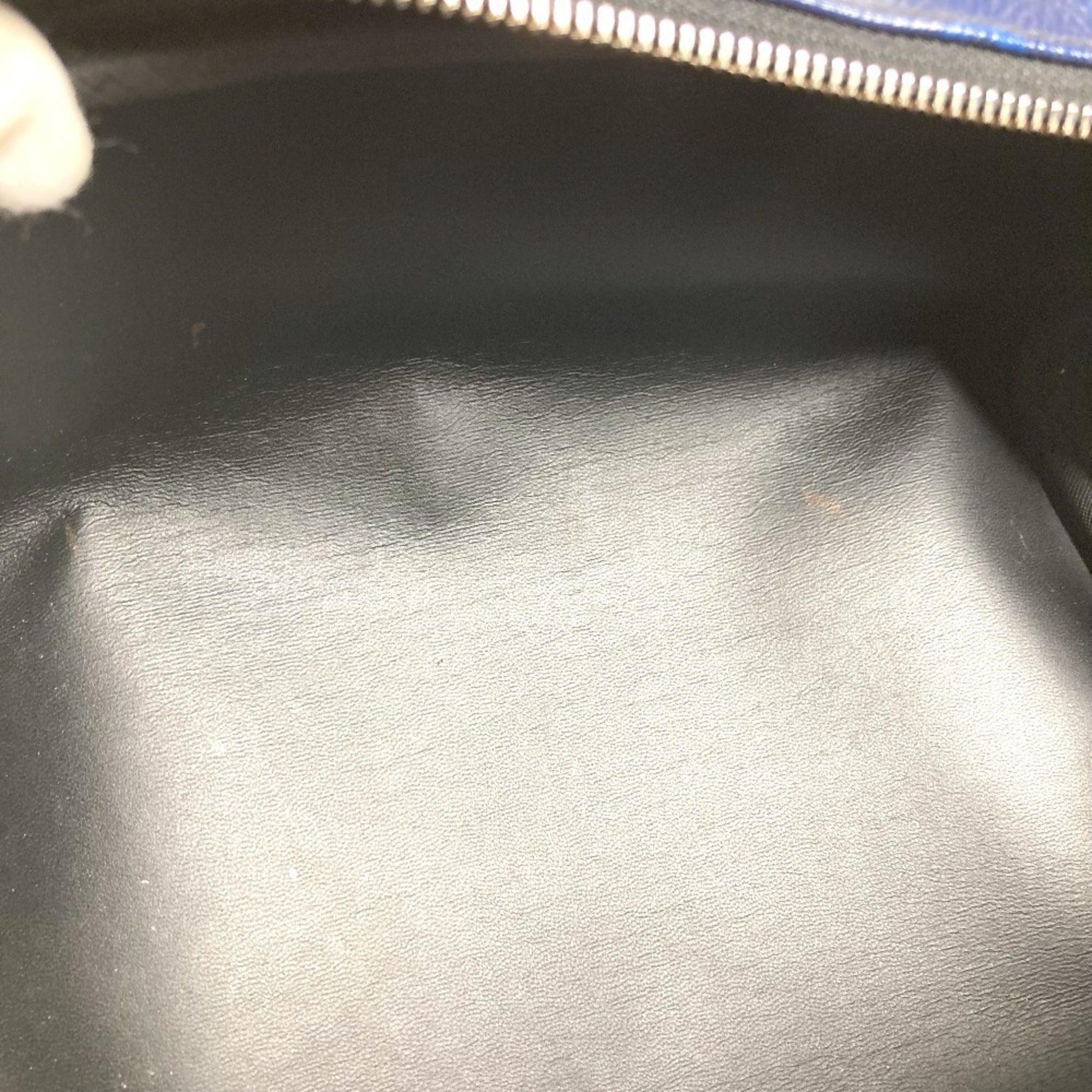 Louis Vuitton Blue Taiga Leather Monogram Canvas Leather Clutch Bag Handbag Pouch (Pre-Owned)