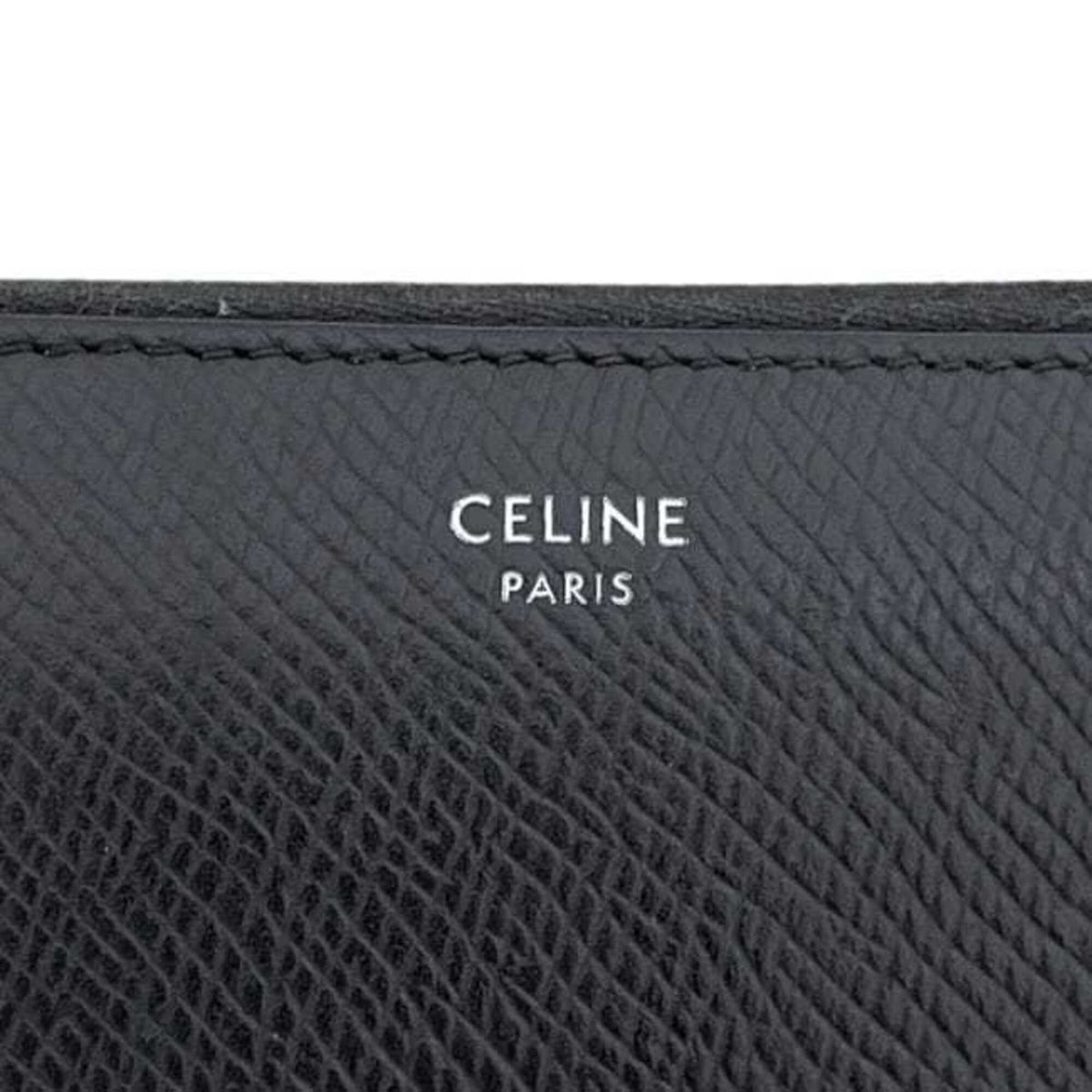 Celine Black Leather Long Wallet (Bi-Fold) (Pre-Owned)