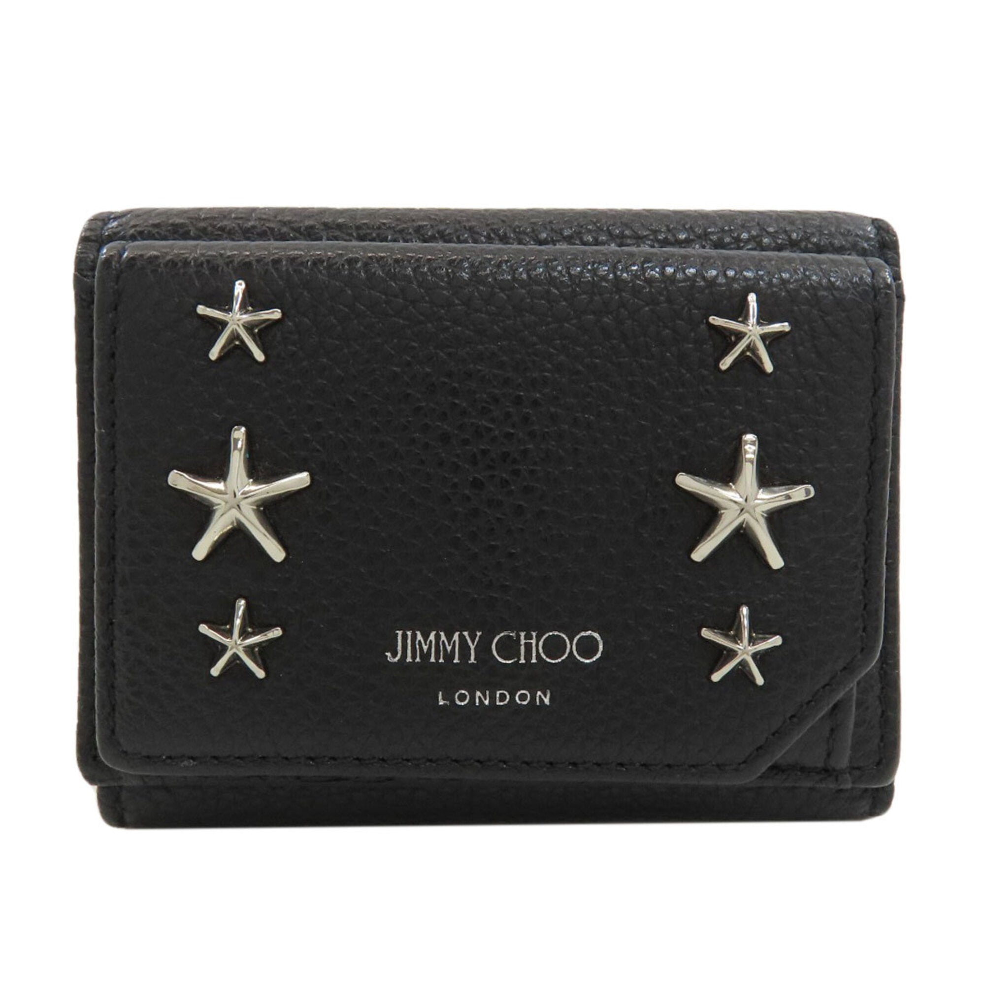 Jimmy Choo Black Leather Wallet (Tri-Fold) (Pre-Owned)