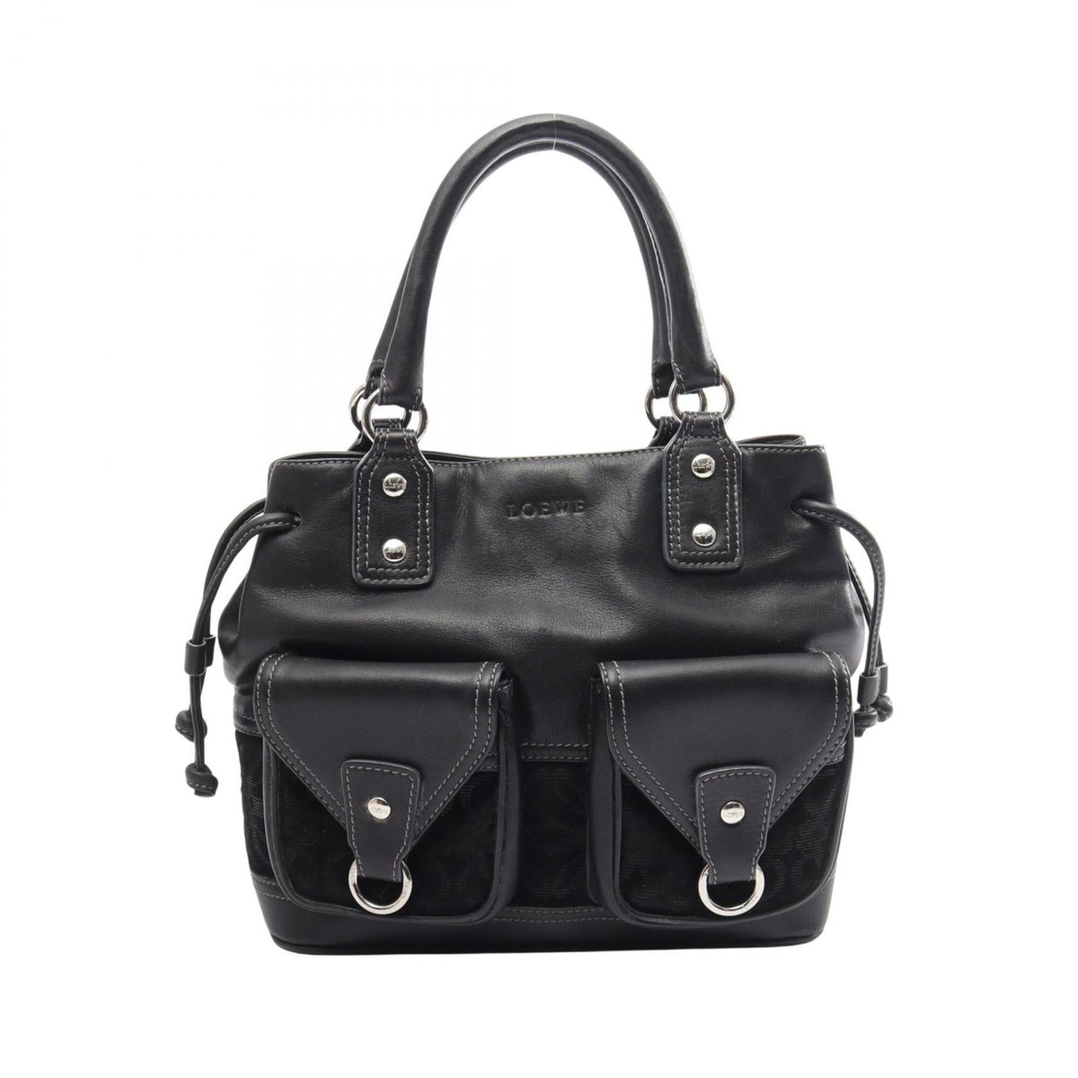 Loewe Black Suede Leather Handbag (Pre-Owned)