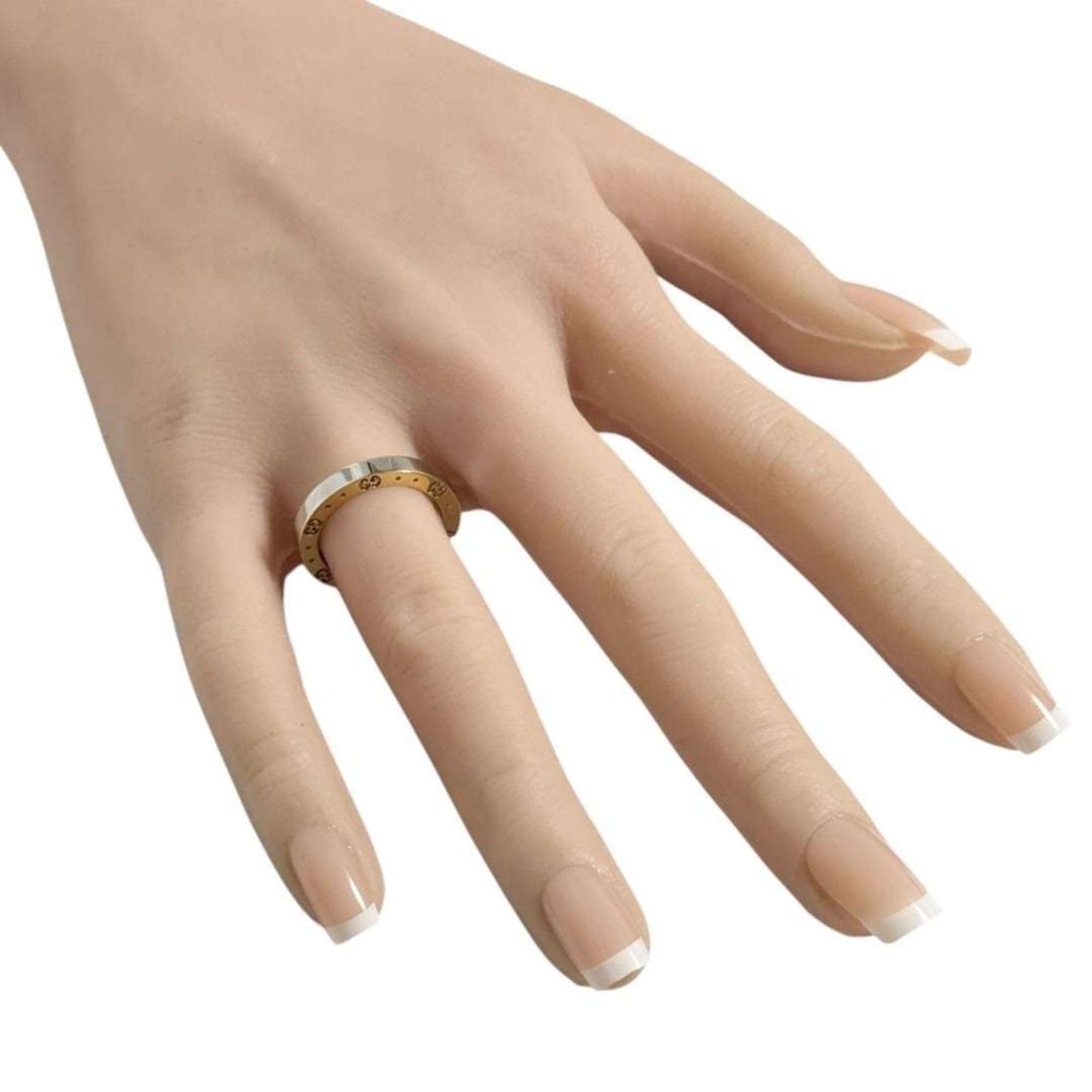 Gucci Yellow Gold (18K) Stainless Steel Band Ring (Pre-Owned)