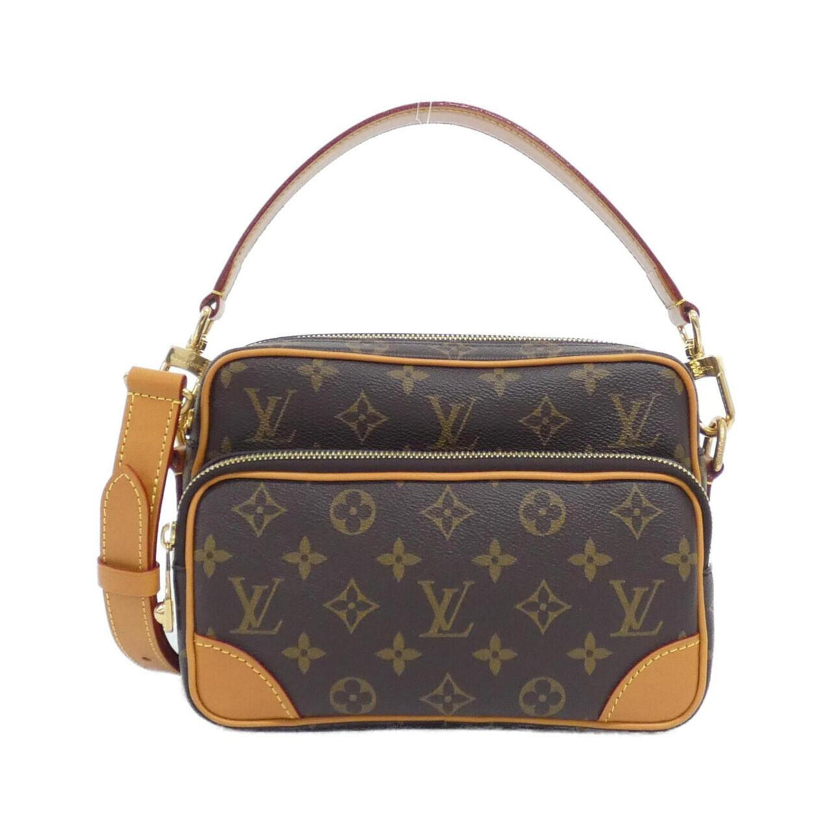 Louis Vuitton Monogram Brown Marron Coated Canvas Shoulder Bag (Pre-Owned)