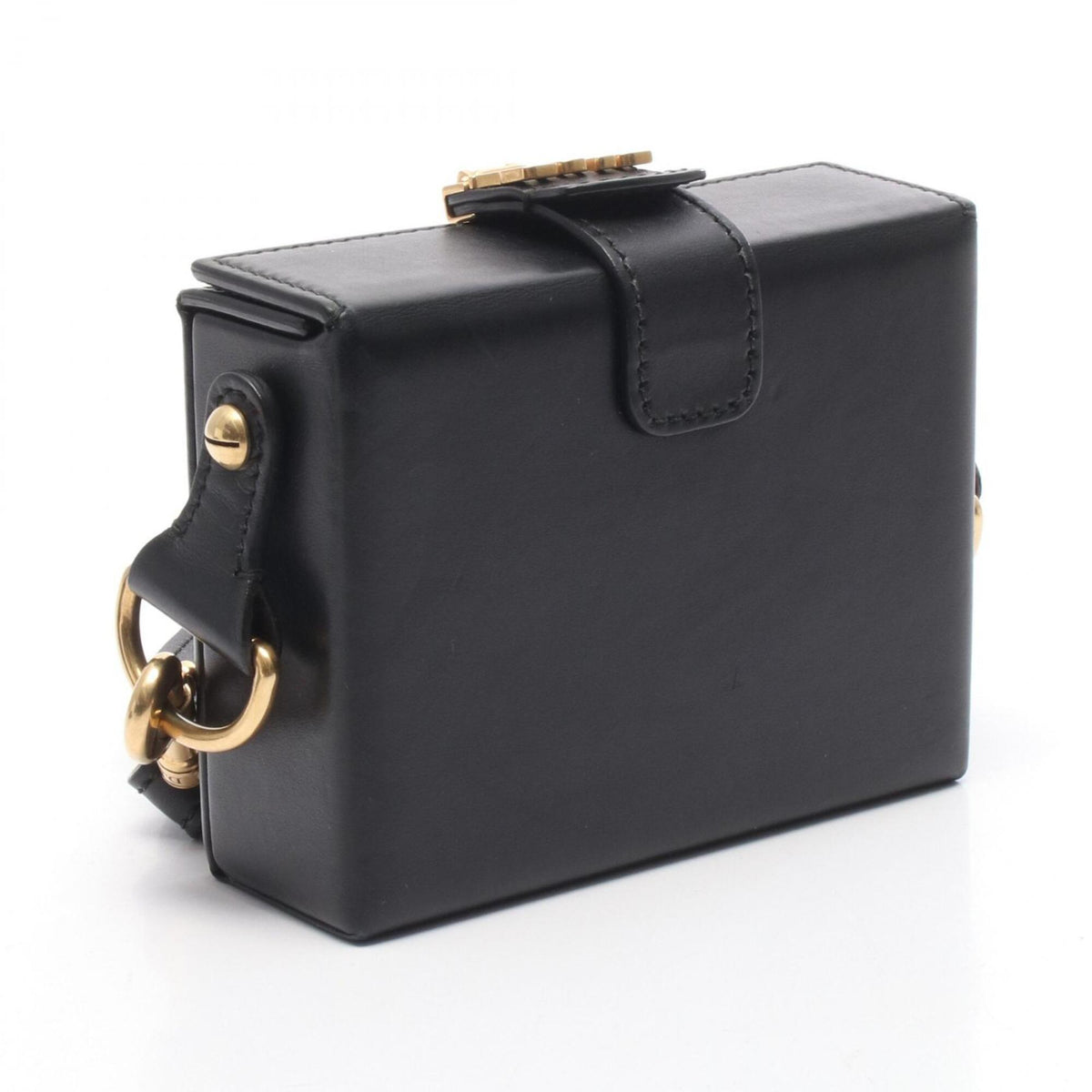 Christian Dior Black Leather Handbag Shoulder Bag (Pre-Owned)