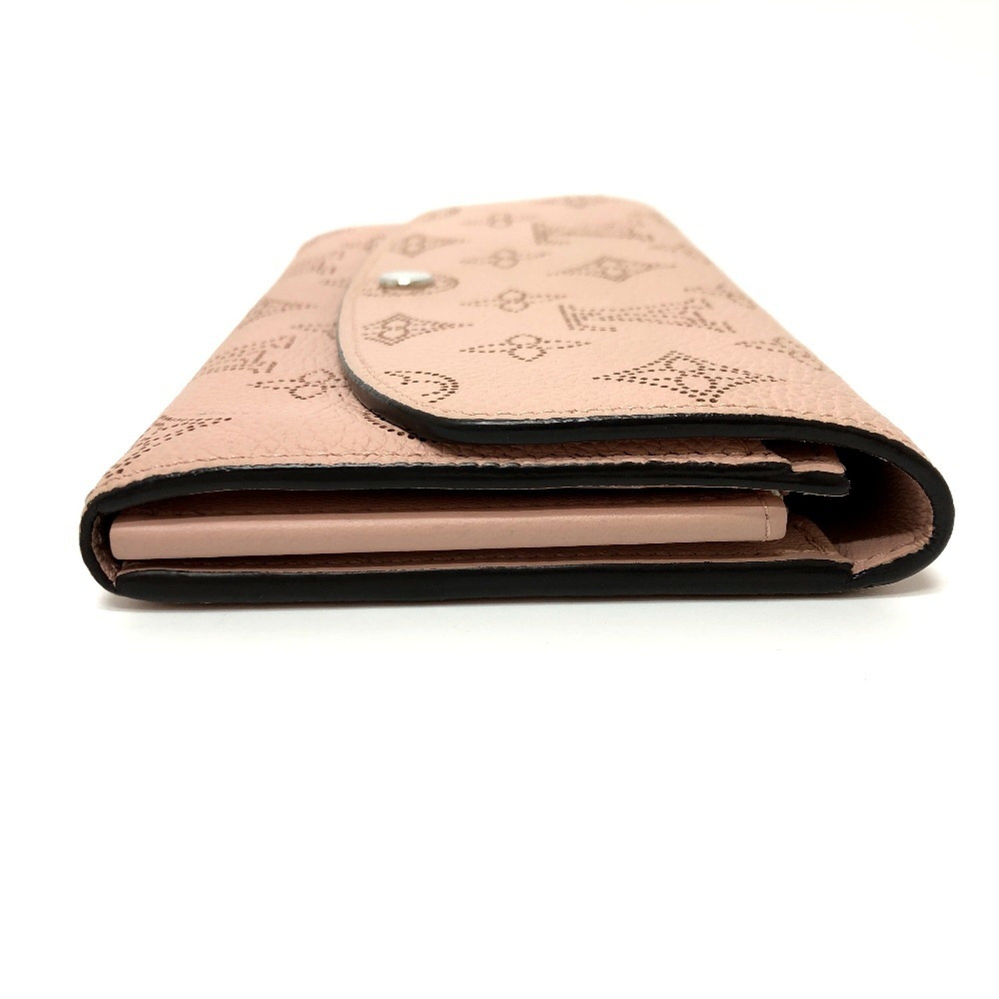 Louis Vuitton Magnolia Pink Monogram Mahina Leather Long Wallet (Tri-Fold) (Pre-Owned)