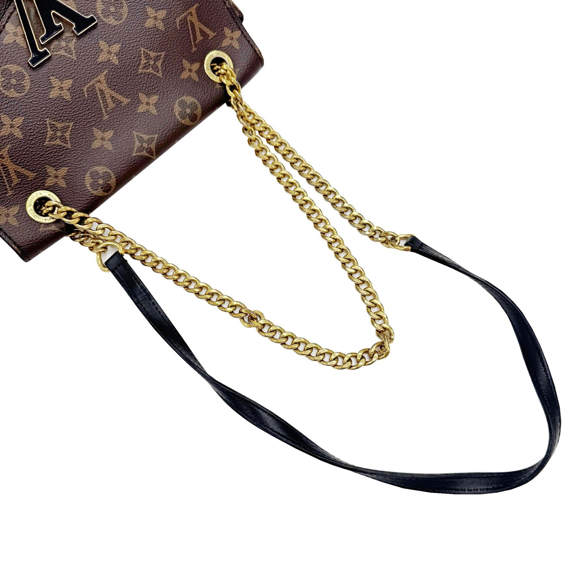 Louis Vuitton Monogram Black Brown Monogram Leather Shoulder Bag (Pre-Owned)