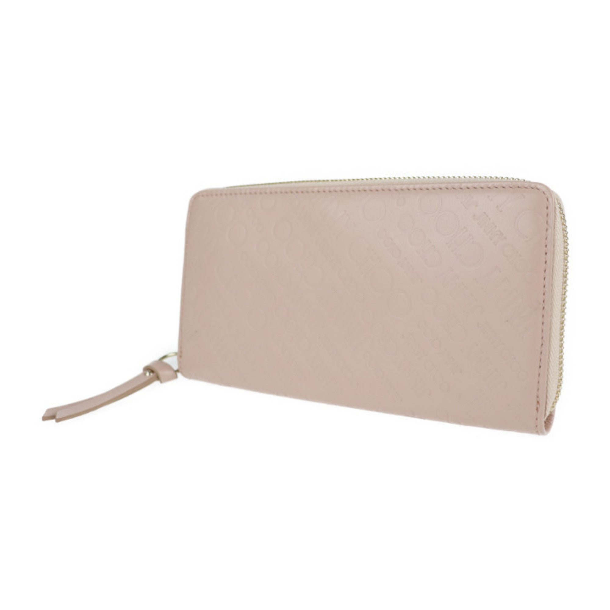 Jimmy Choo Pink Embossed Long Wallet (Bi-Fold) (Pre-Owned)