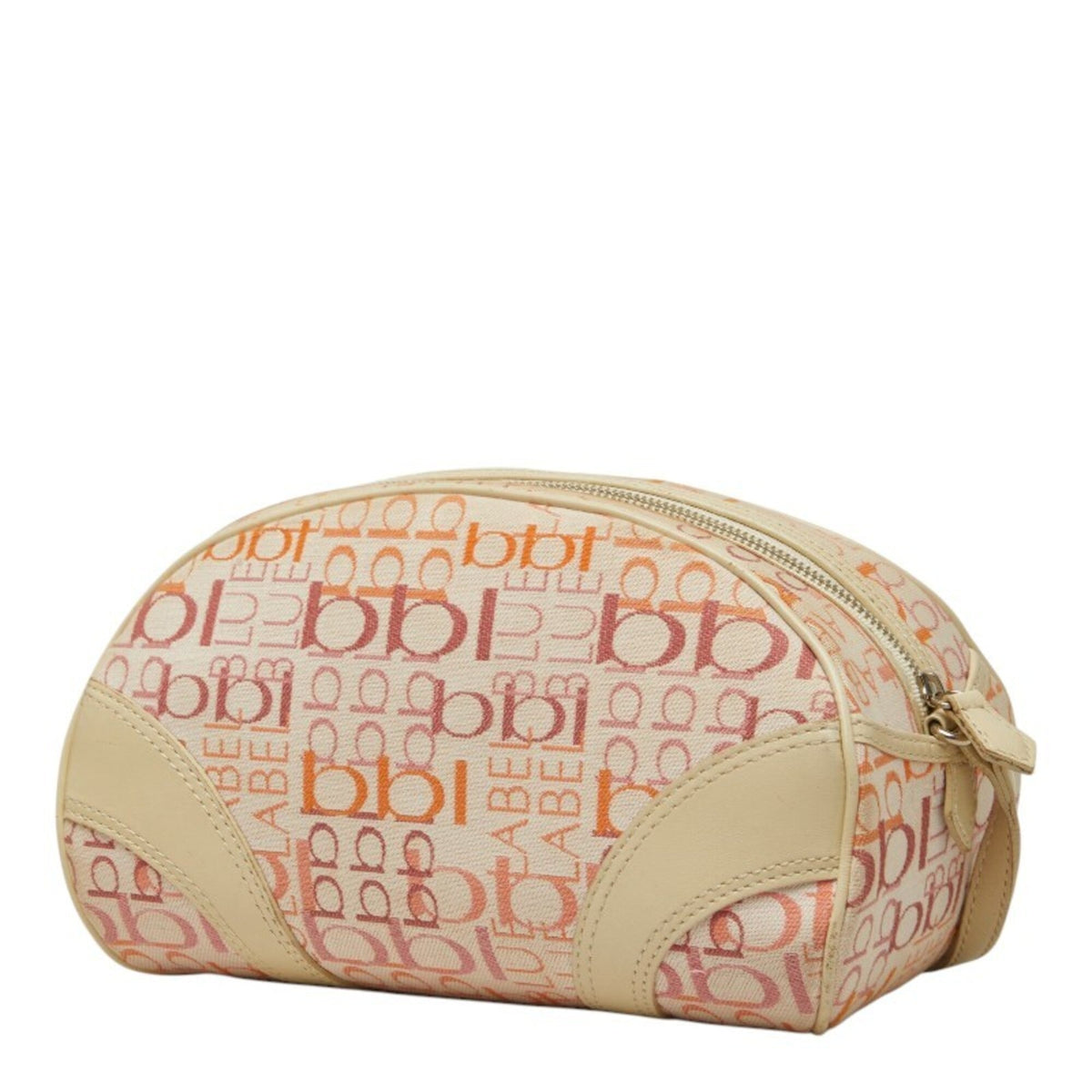 Burberry Blue Label Ivory Multi-Color Canvas Leather Shoulder Bag (Pre-Owned)