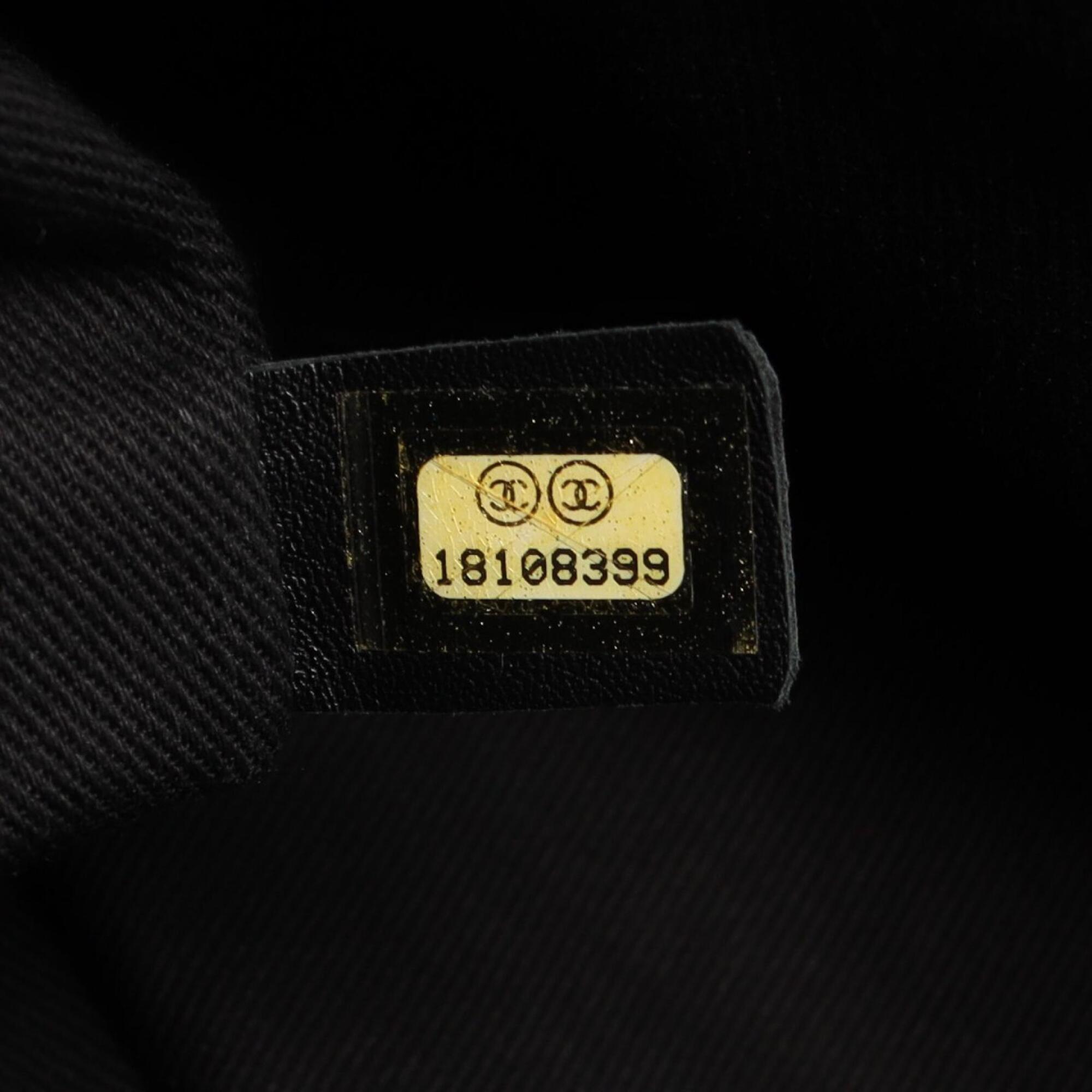 Chanel Black Grained Calfskin Handbag Tote Bag (Pre-Owned)