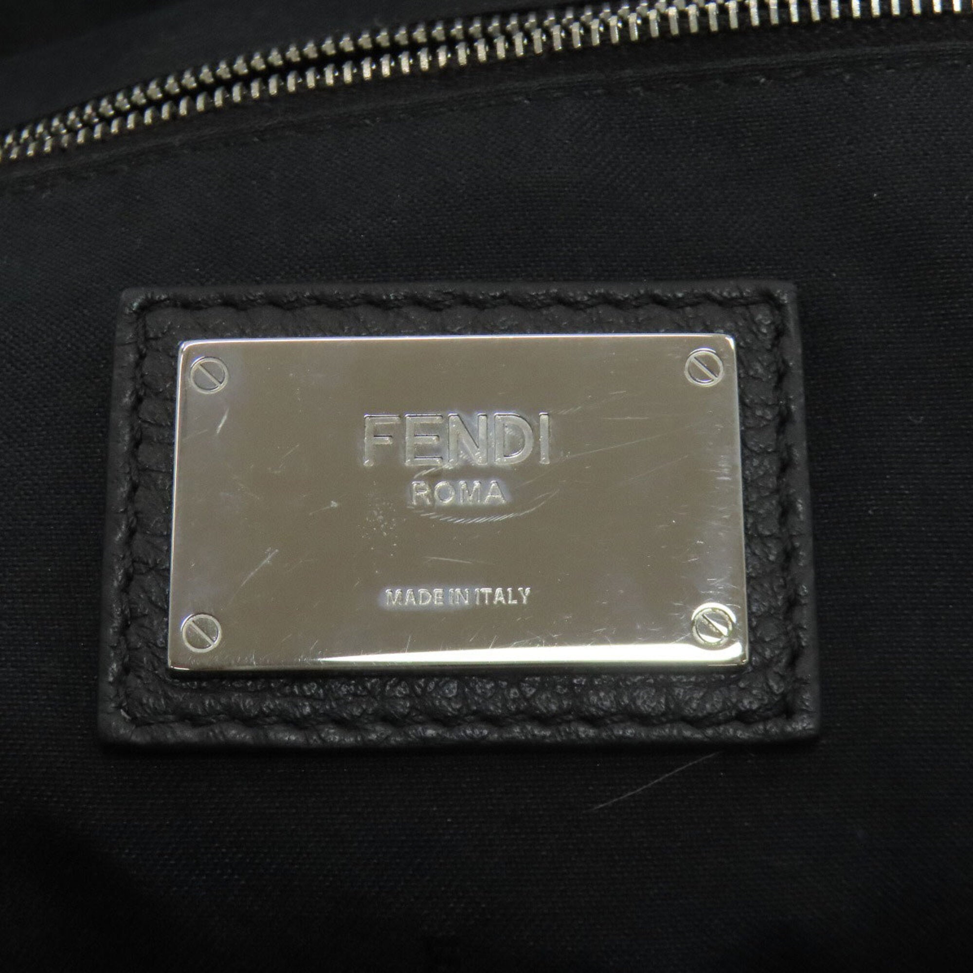 Fendi Black Leather Backpack (Pre-Owned)