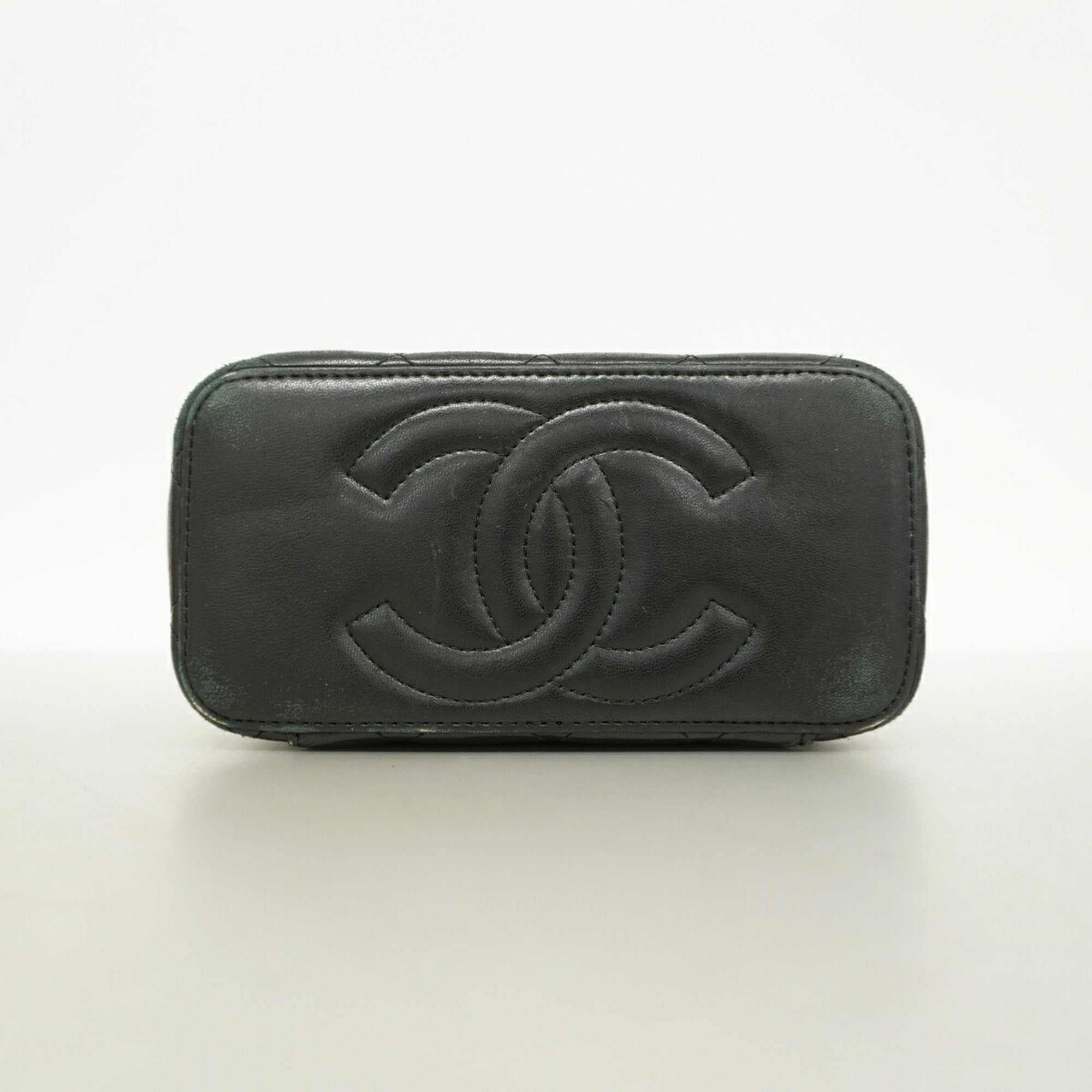 Chanel Black Leather Vanity Bag (Pre-Owned)