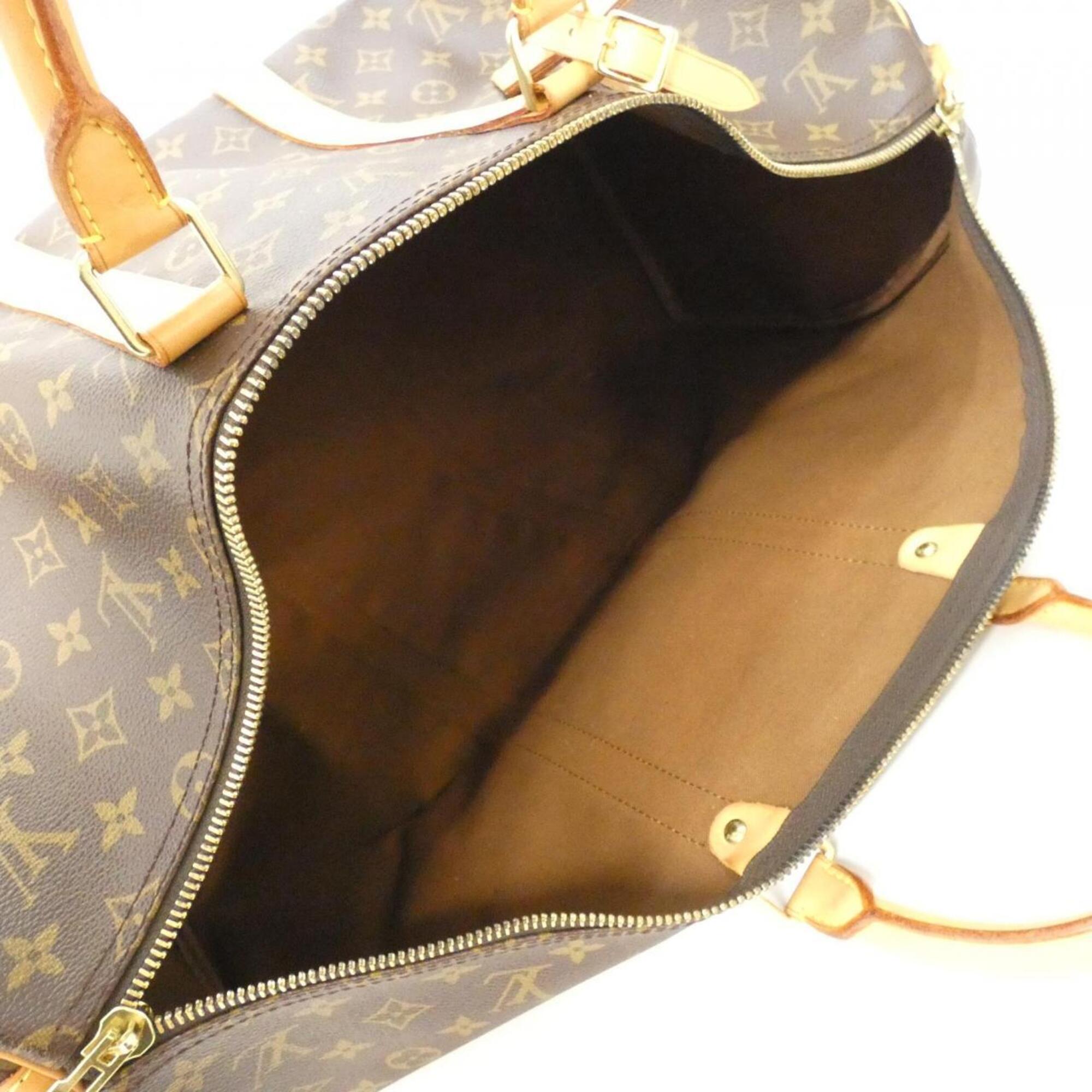 Louis Vuitton Monogram Marron Coated Canvas Boston Bag (Pre-Owned)