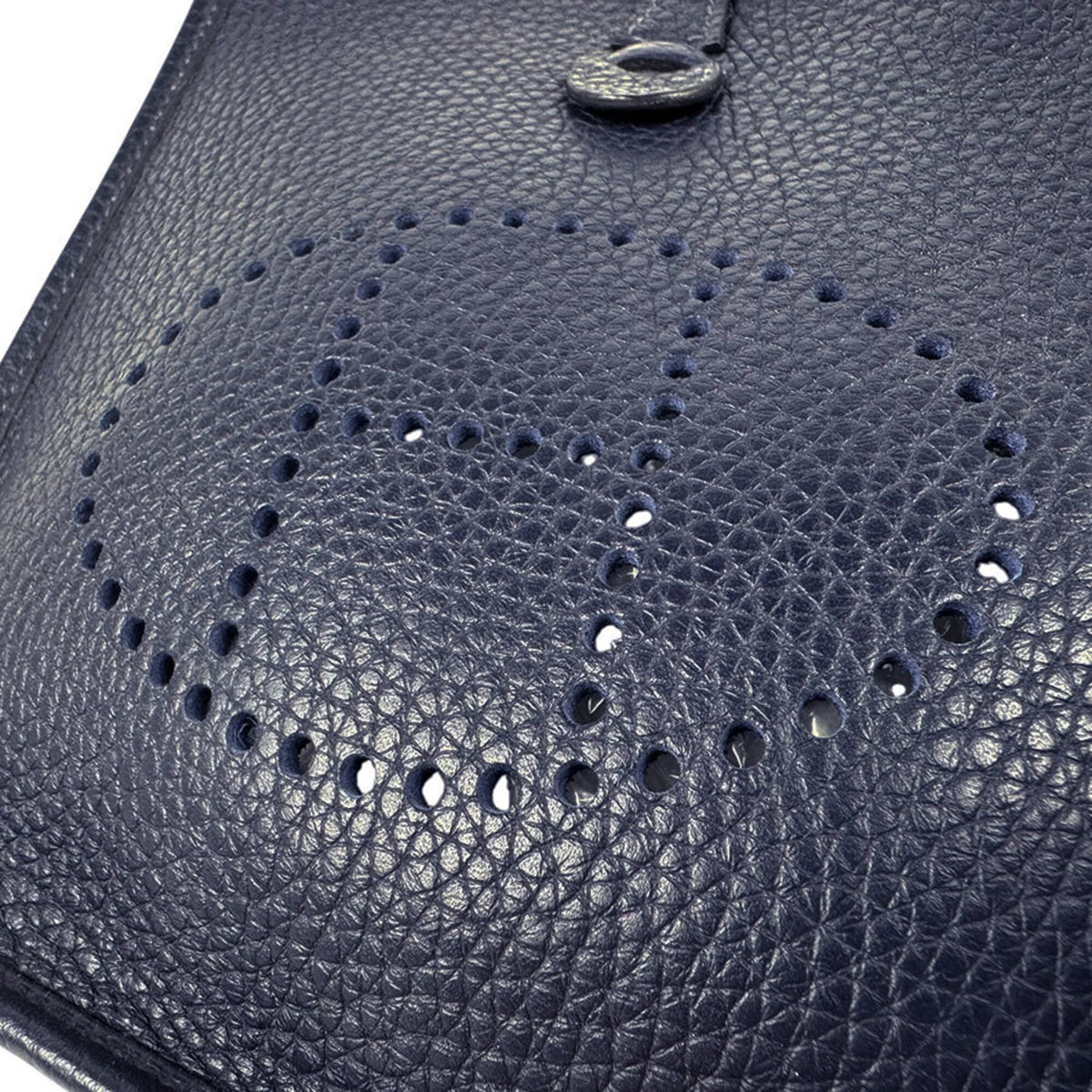 Hermes Blue Nuit Taurillon Clemence Leather Shoulder Bag (Pre-Owned)