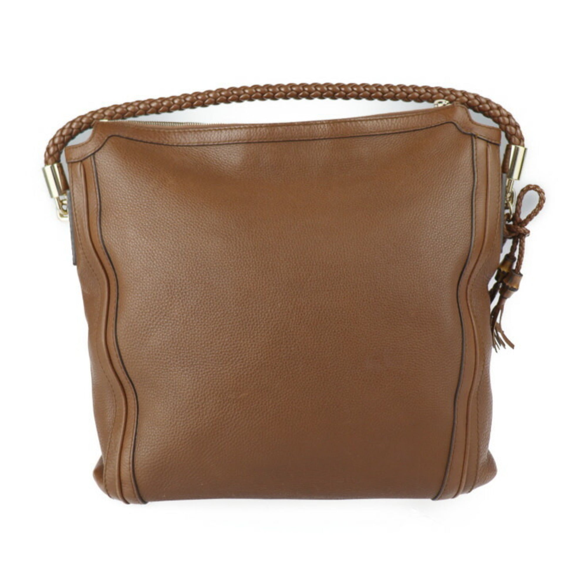 Gucci Brown Bamboo Handbag Shoulder Bag Tote Bag (Pre-Owned)
