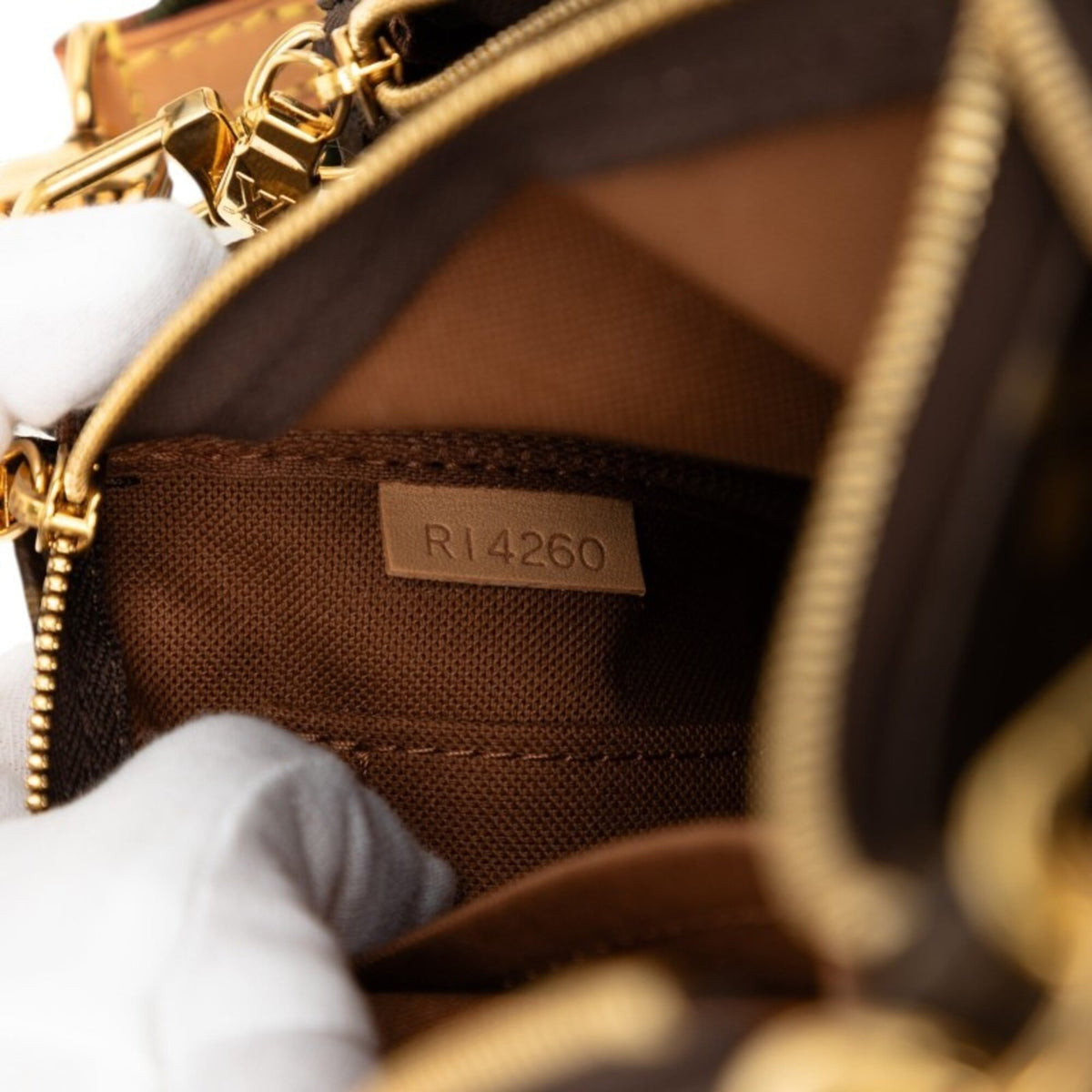 Louis Vuitton Monogram Brown Pvc Leather Handbag Pochette Pouch Shoulder Bag (Pre-Owned)