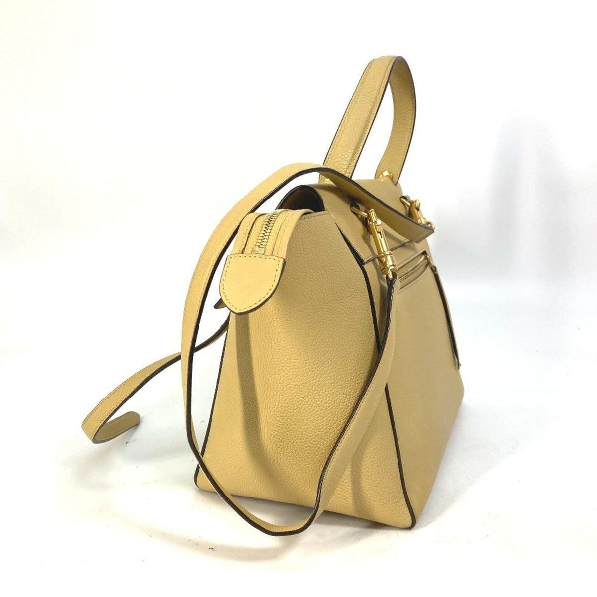 Celine Yellow Leather Shoulder Bag (Pre-Owned)