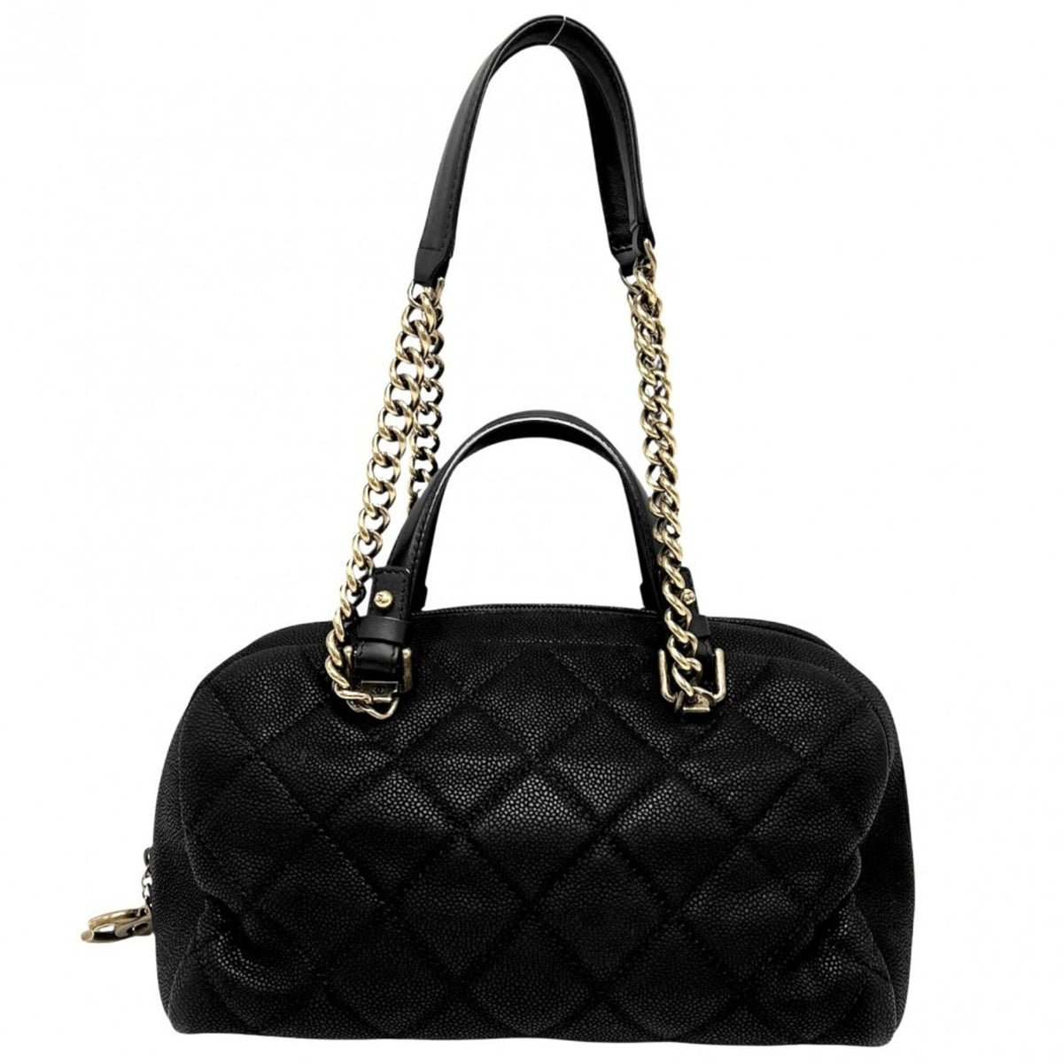 Chanel Black Leather Handbag Shoulder Bag (Pre-Owned)