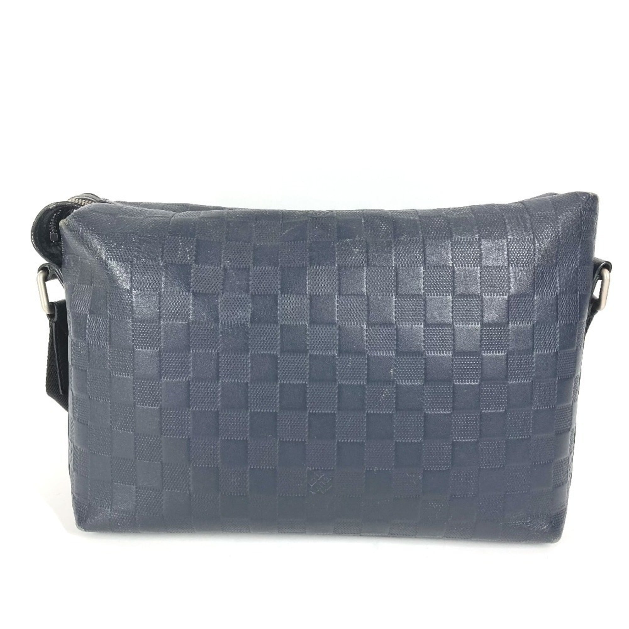 Louis Vuitton Black Galle Navy Damier Infini Shoulder Bag (Pre-Owned)