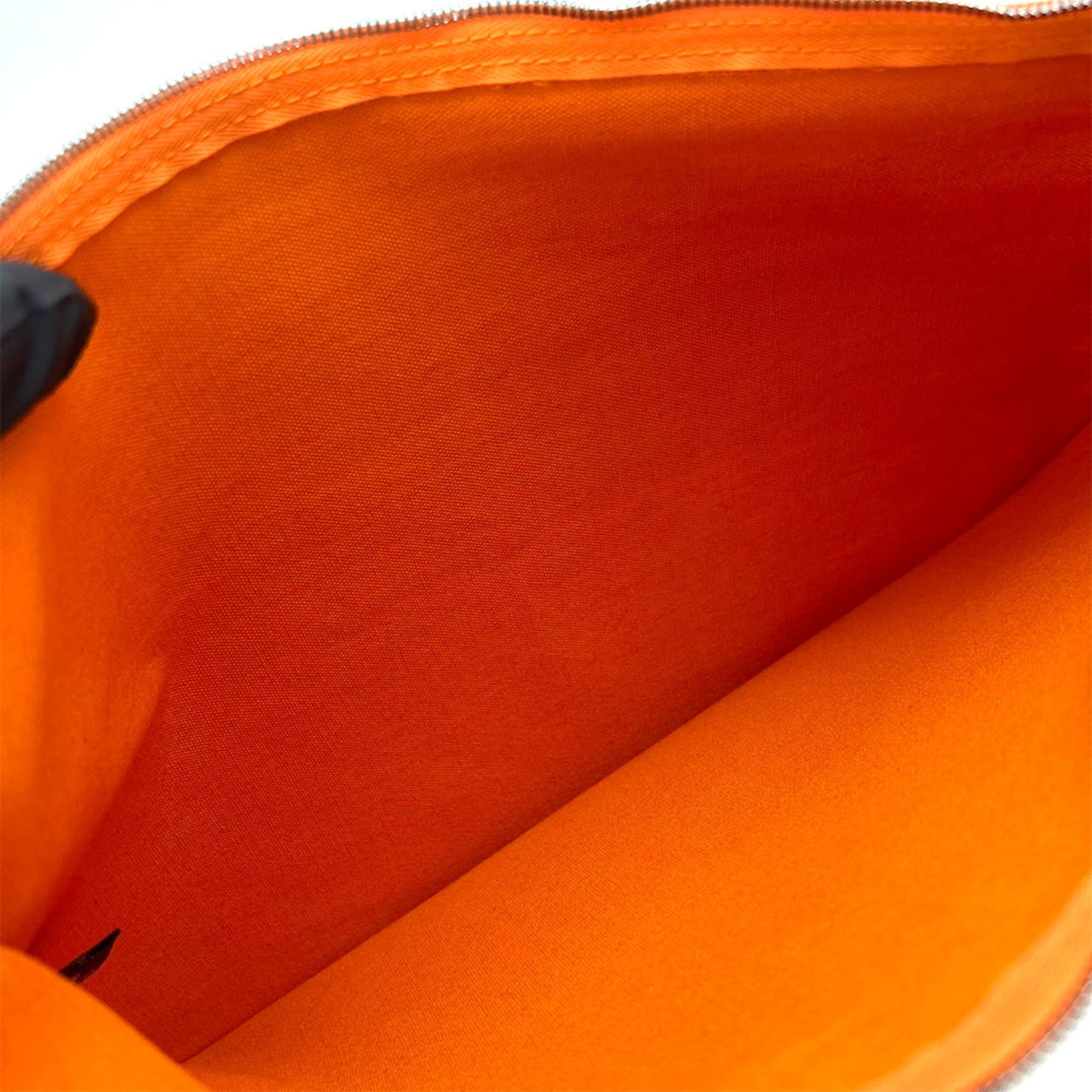 Hermes Bora Bora Orange Canvas Pouch (Pre-Owned)