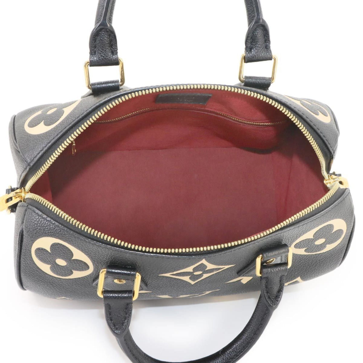 Louis Vuitton Beige Bicolor Black Monogram Monogram Empreinte Handbag (Pre-Owned)