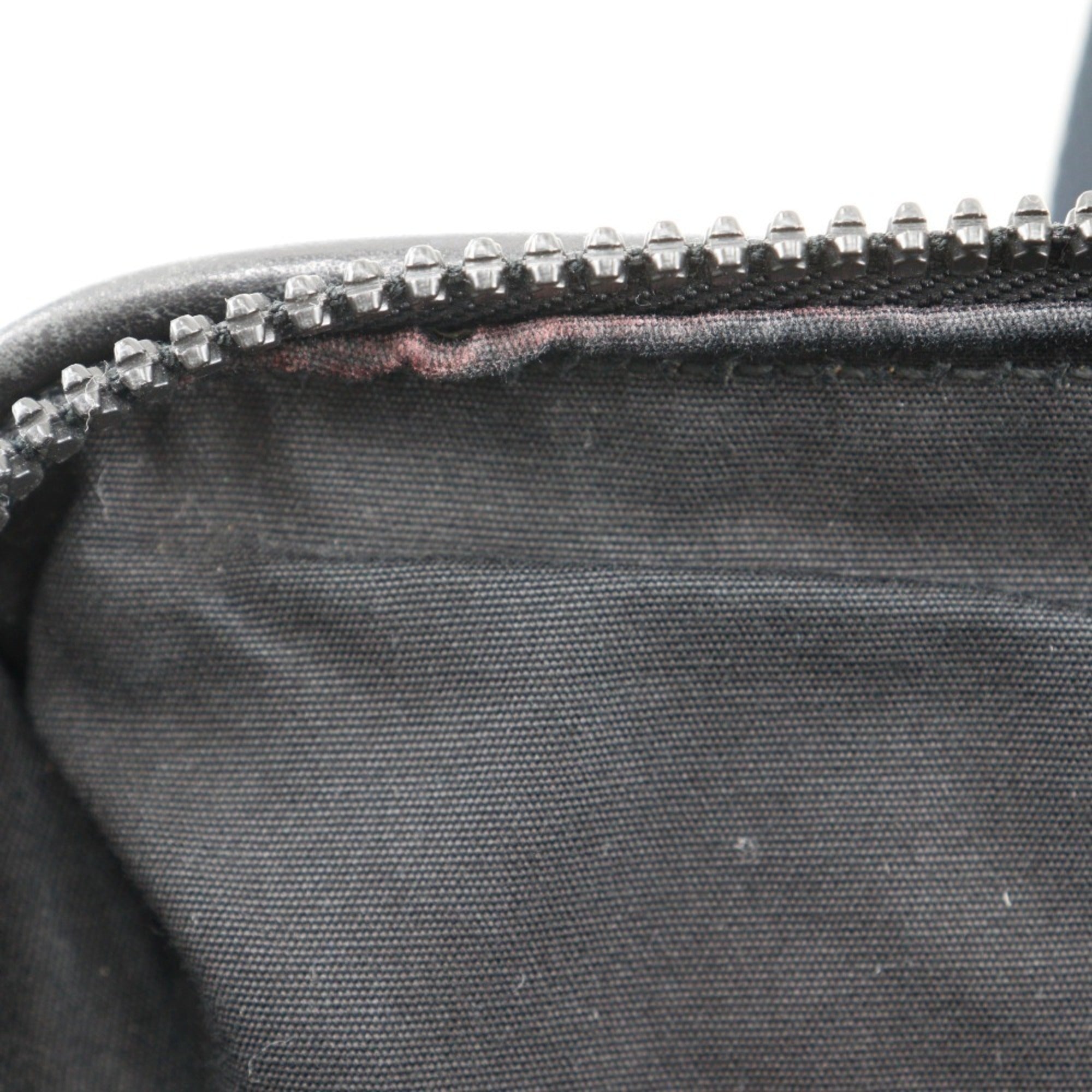 Bottega Veneta Black Gray Canvas Leather Tote Bag (Pre-Owned)