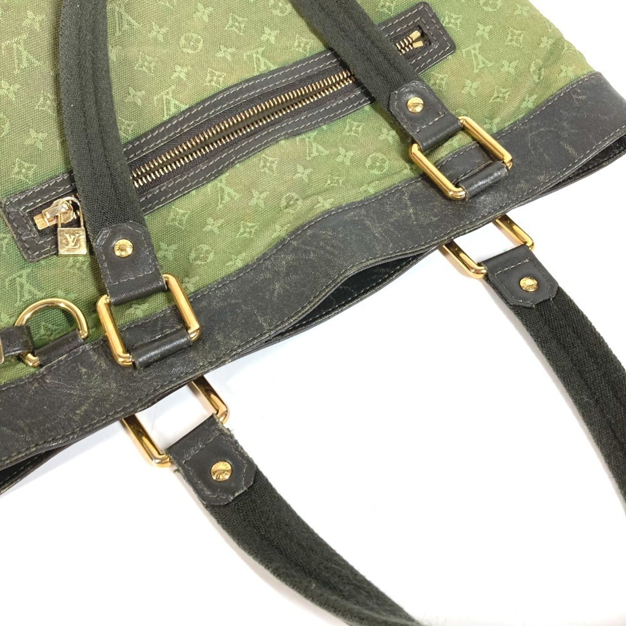 Louis Vuitton Khaki Monogram Mini Shoulder Bag Tote Bag (Pre-Owned)