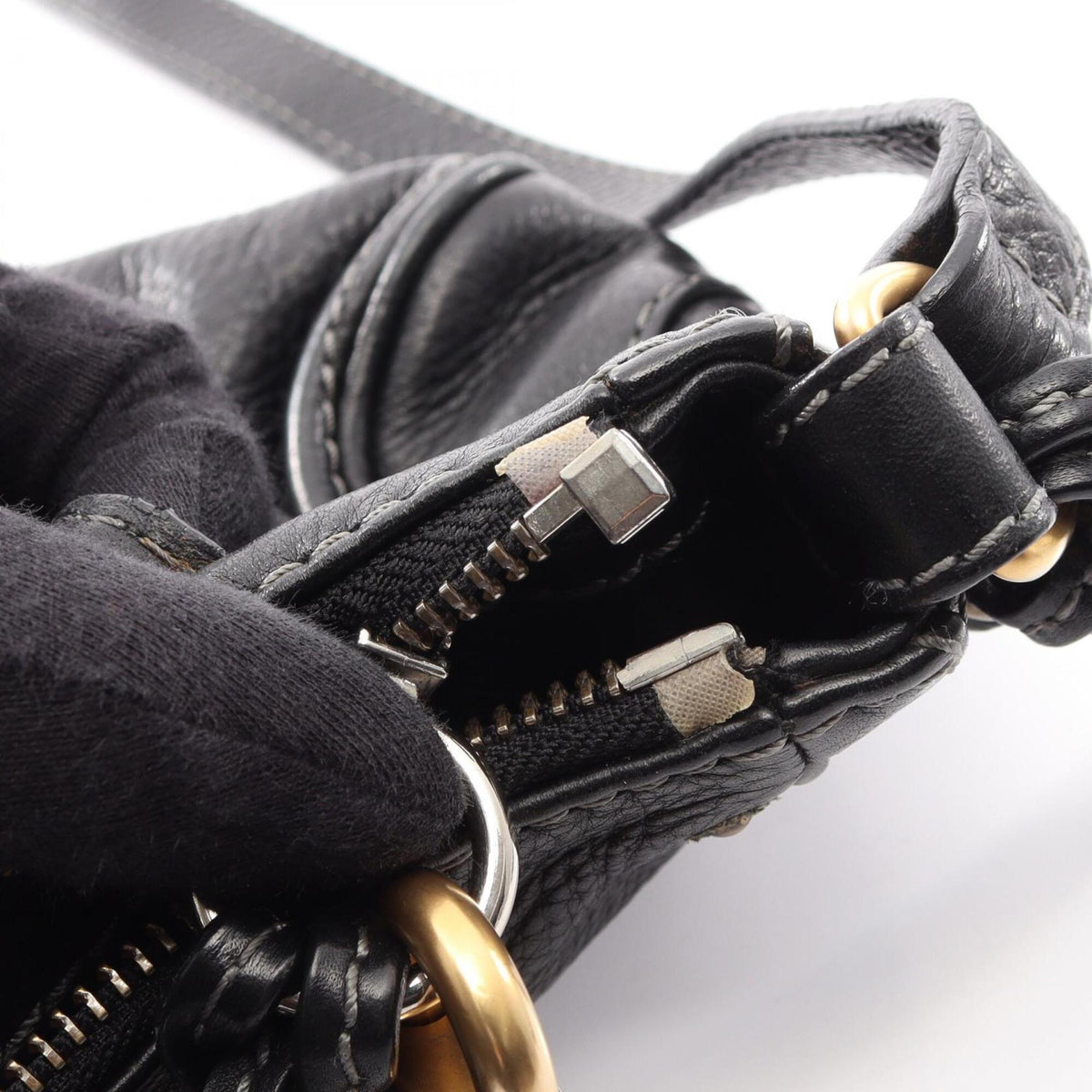 Chloé Black Leather Handbag Shoulder Bag (Pre-Owned)