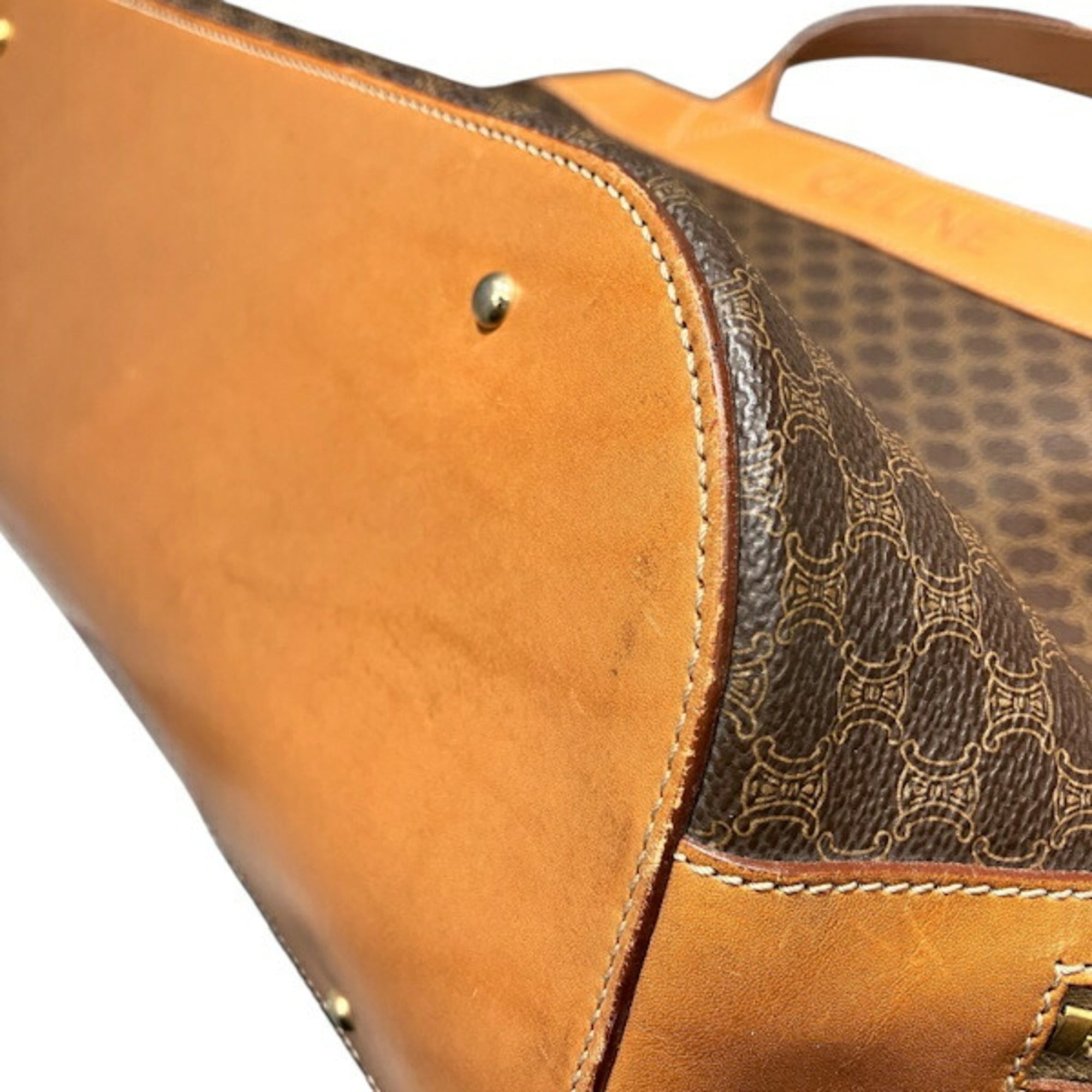 Celine Brown Leather Pvc Tote Bag (Pre-Owned)