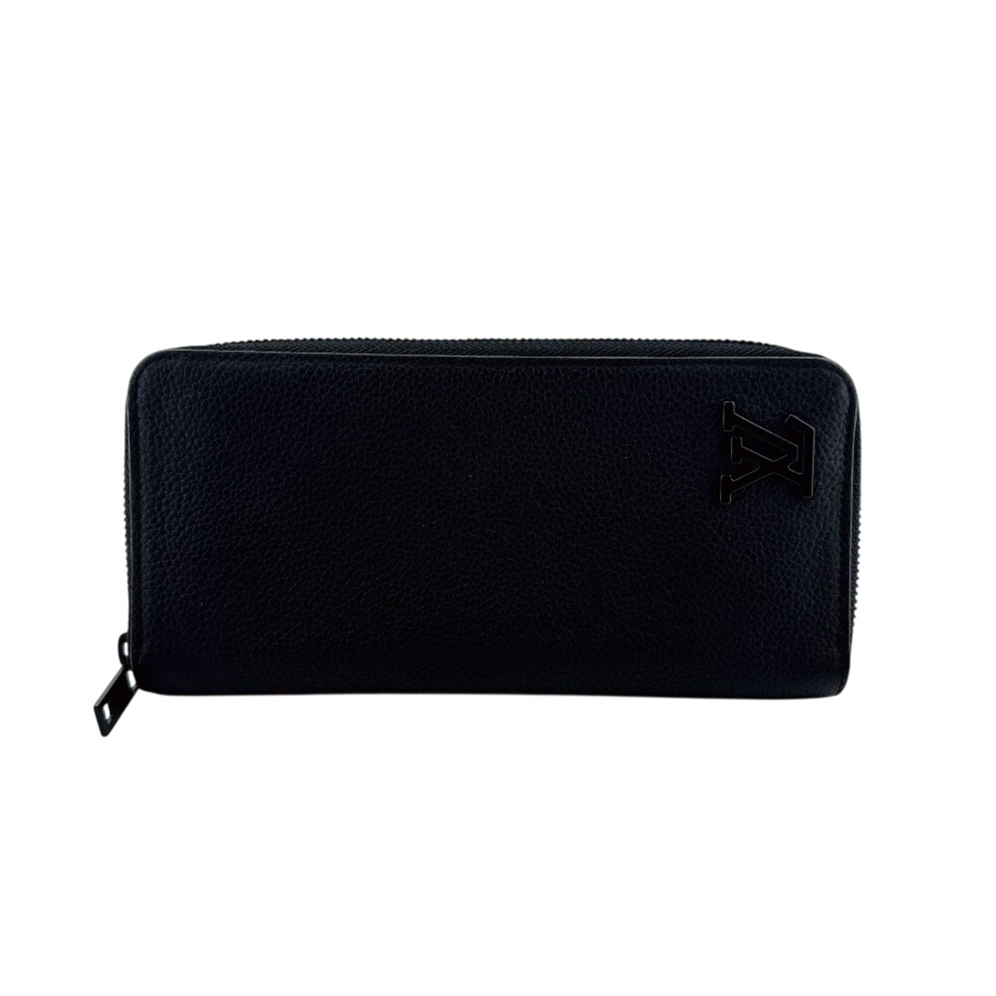 Louis Vuitton Black Leather Long Wallet (Bi-Fold) (Pre-Owned)