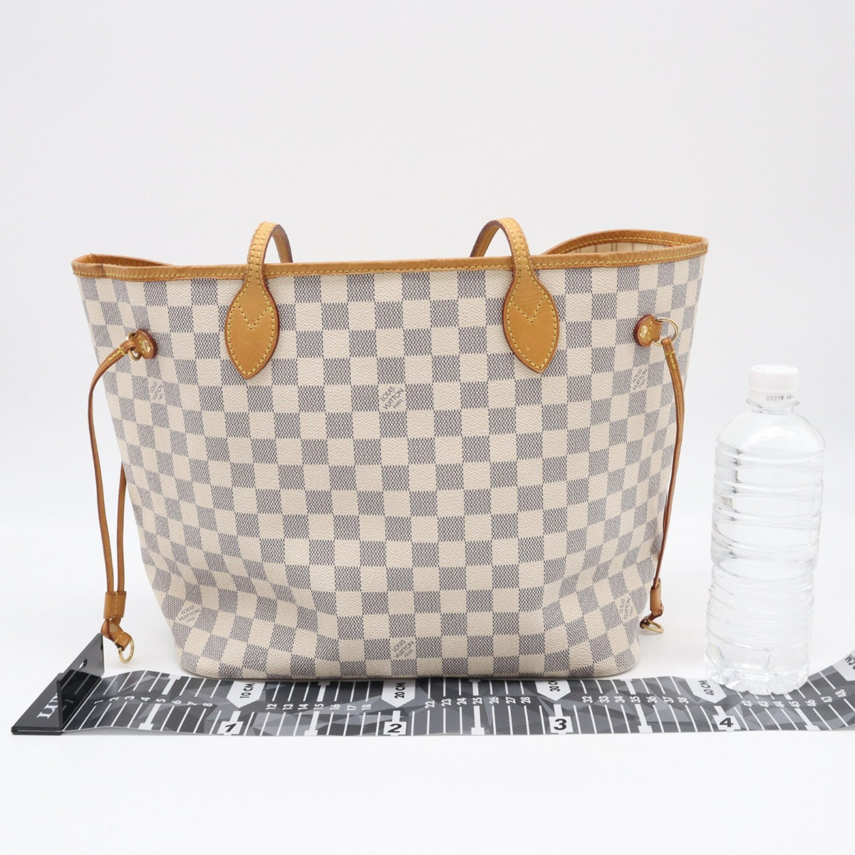 Louis Vuitton Azur Gray White Coated Canvas Handbag (Pre-Owned)