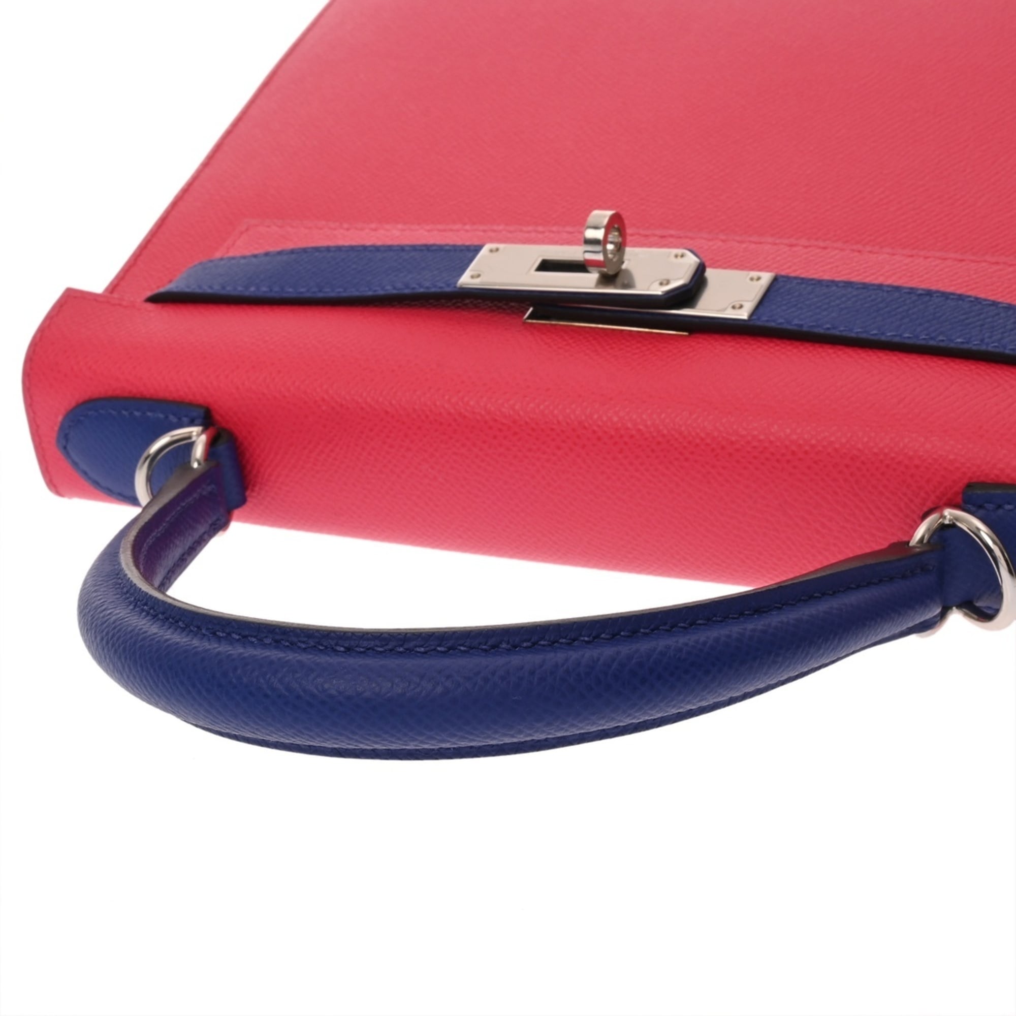 Hermes Kelly Blue Electric Epsom Leather Handbag (Pre-Owned)