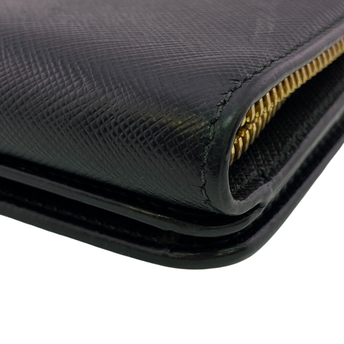 Prada Black Leather Chain/Shoulder Wallet (Pre-Owned)