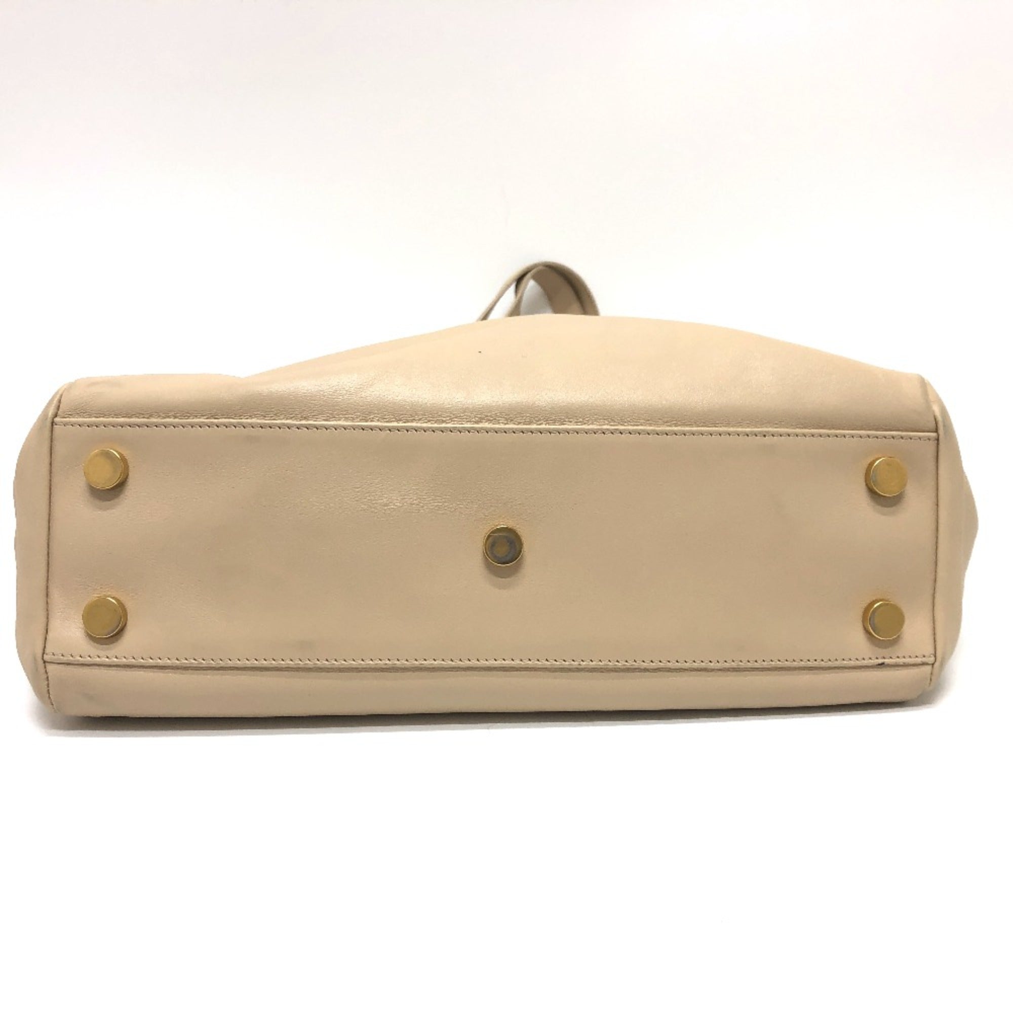 Saint Laurent Beige Leather Tote Bag (Pre-Owned)