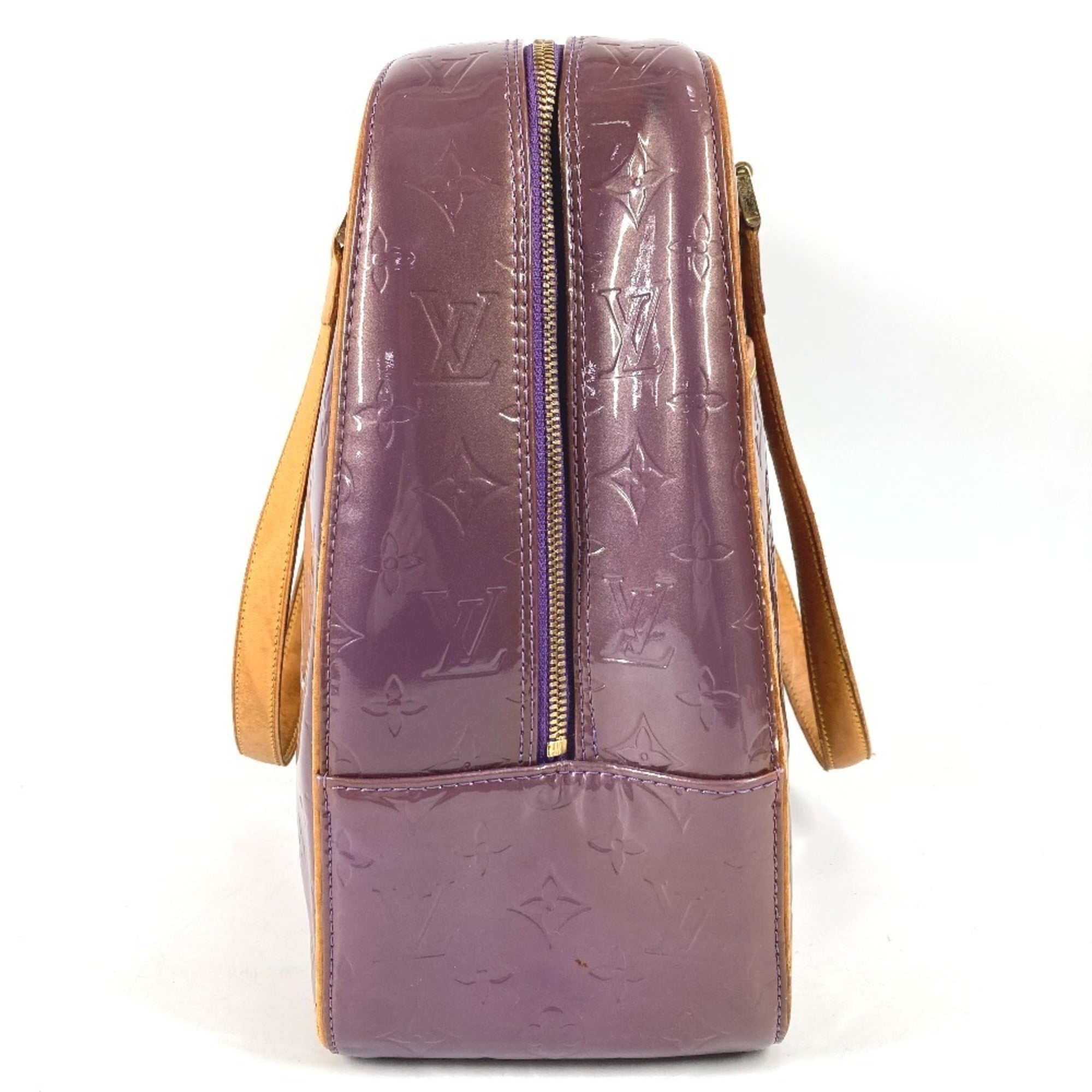 Louis Vuitton Monogram Vernis Purple Monogram Vernis Boston Bag Shoulder Bag (Pre-Owned)