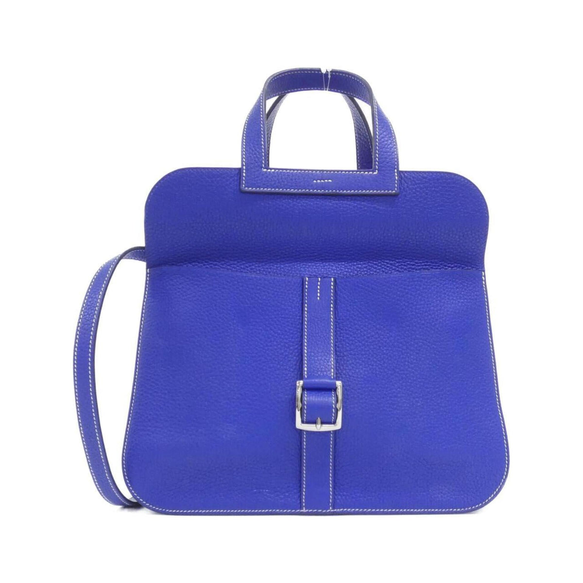 Hermes Blue Electric Taurillon Clemence Leather Handbag (Pre-Owned)