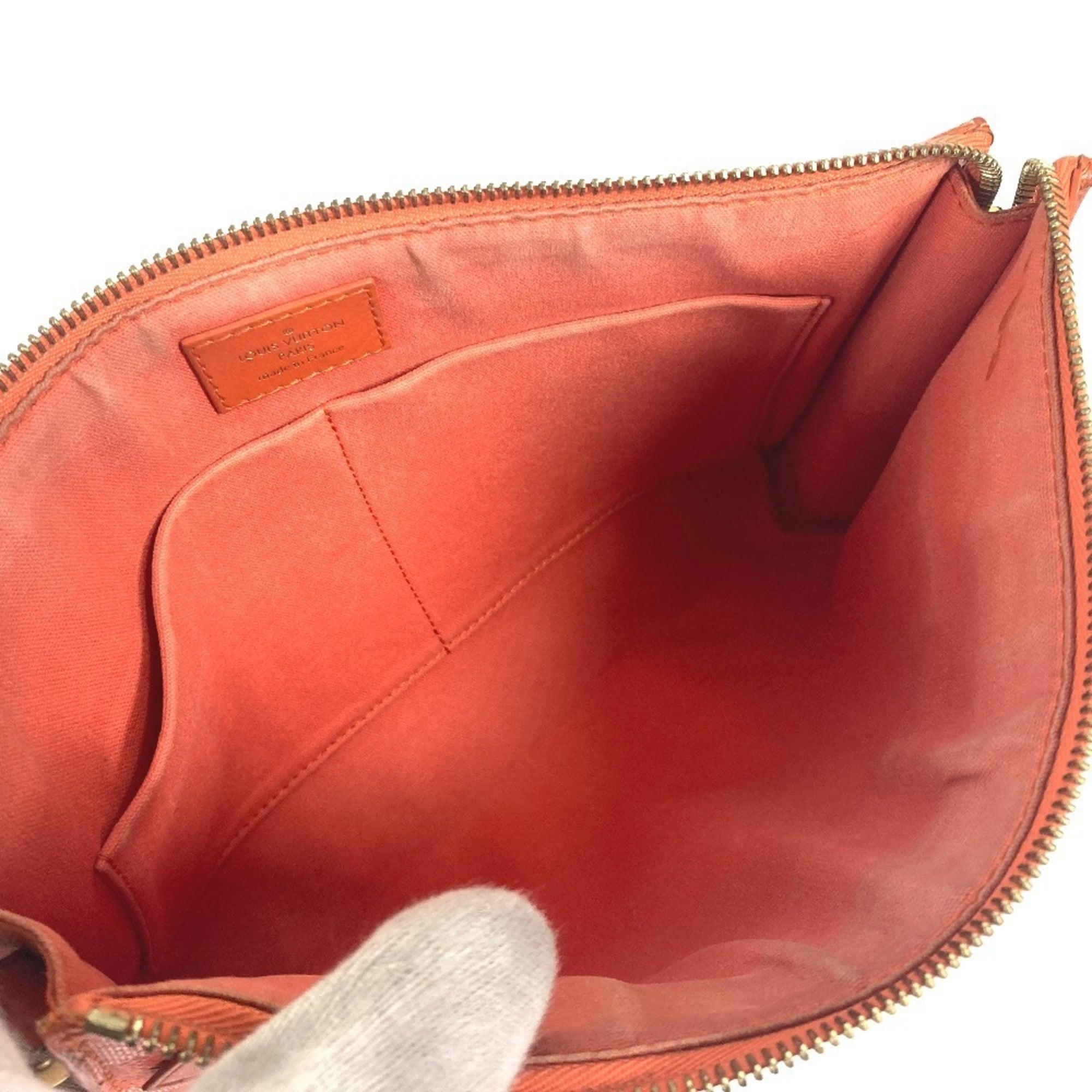 Louis Vuitton Damier Orange Pimont Damier Canvas Clutch Bag Pouch Shoulder Bag (Pre-Owned)