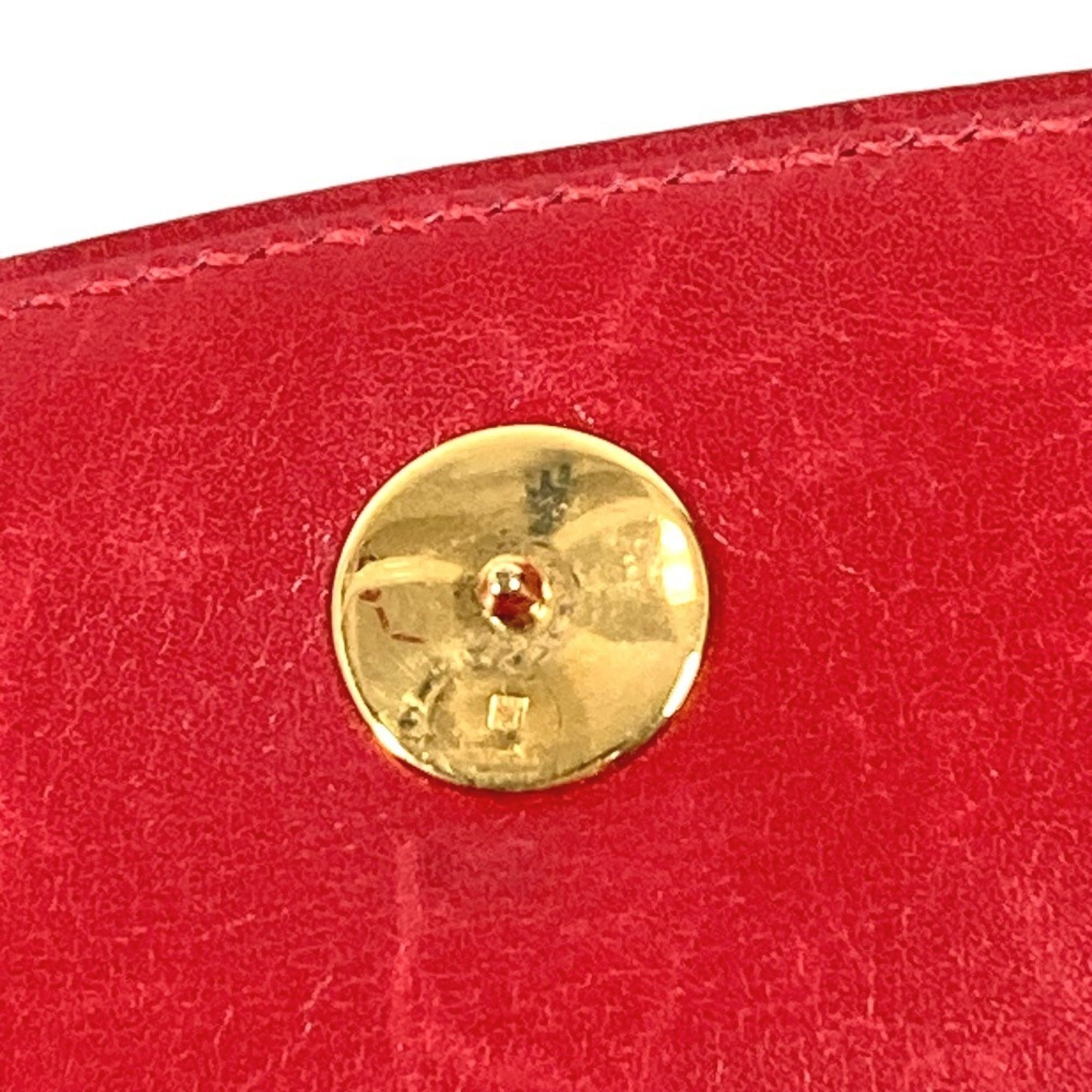 Hermes Red Color Leather Clutch Bag Pochette Pouch (Pre-Owned)