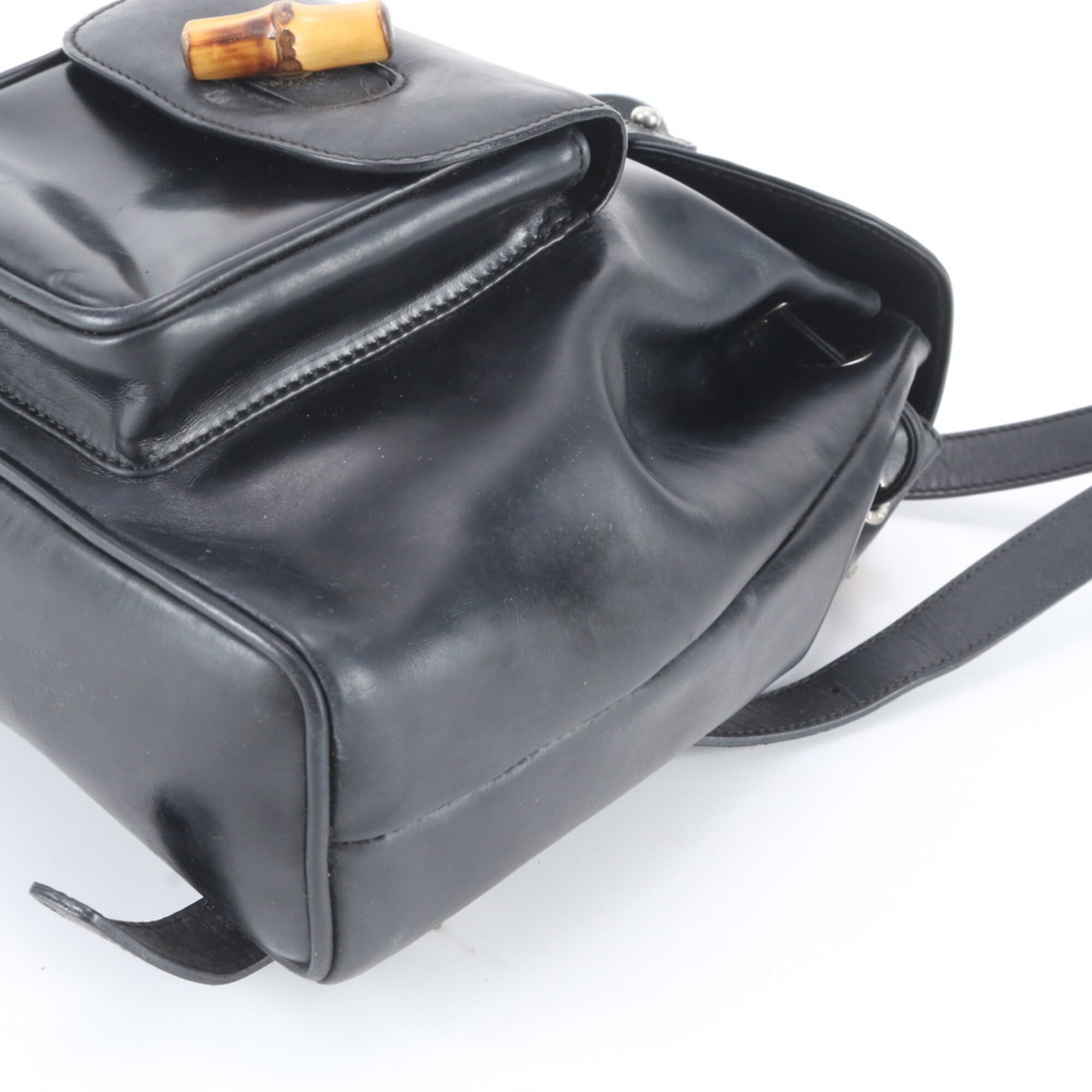 Gucci Black Leather Backpack Shoulder Bag (Pre-Owned)