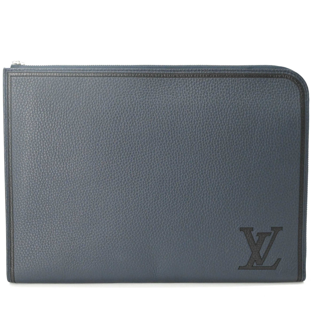 Louis Vuitton Navy Leather Clutch Bag (Pre-Owned)