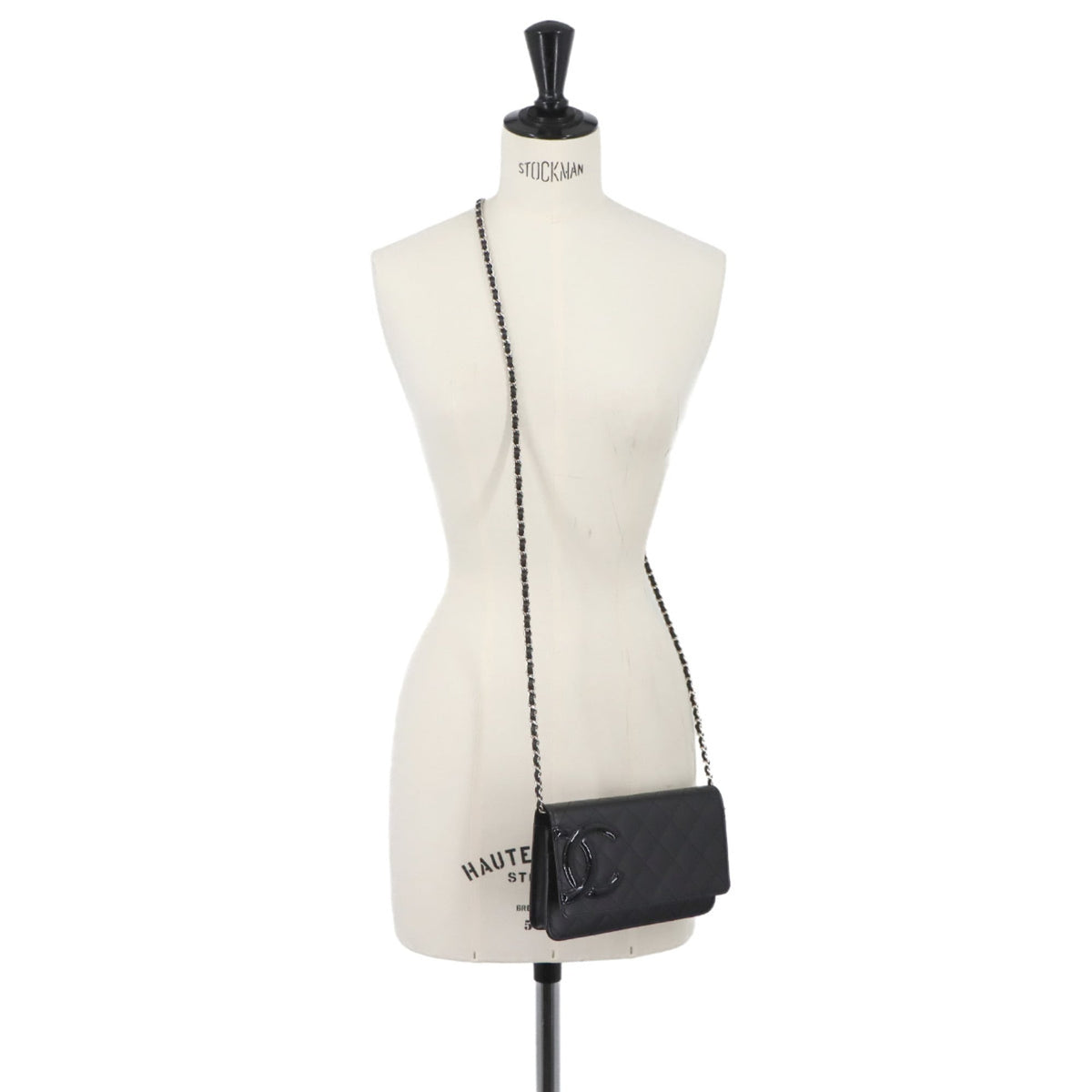 Chanel Black Cambon Ligne Chain/Shoulder Wallet (Pre-Owned)