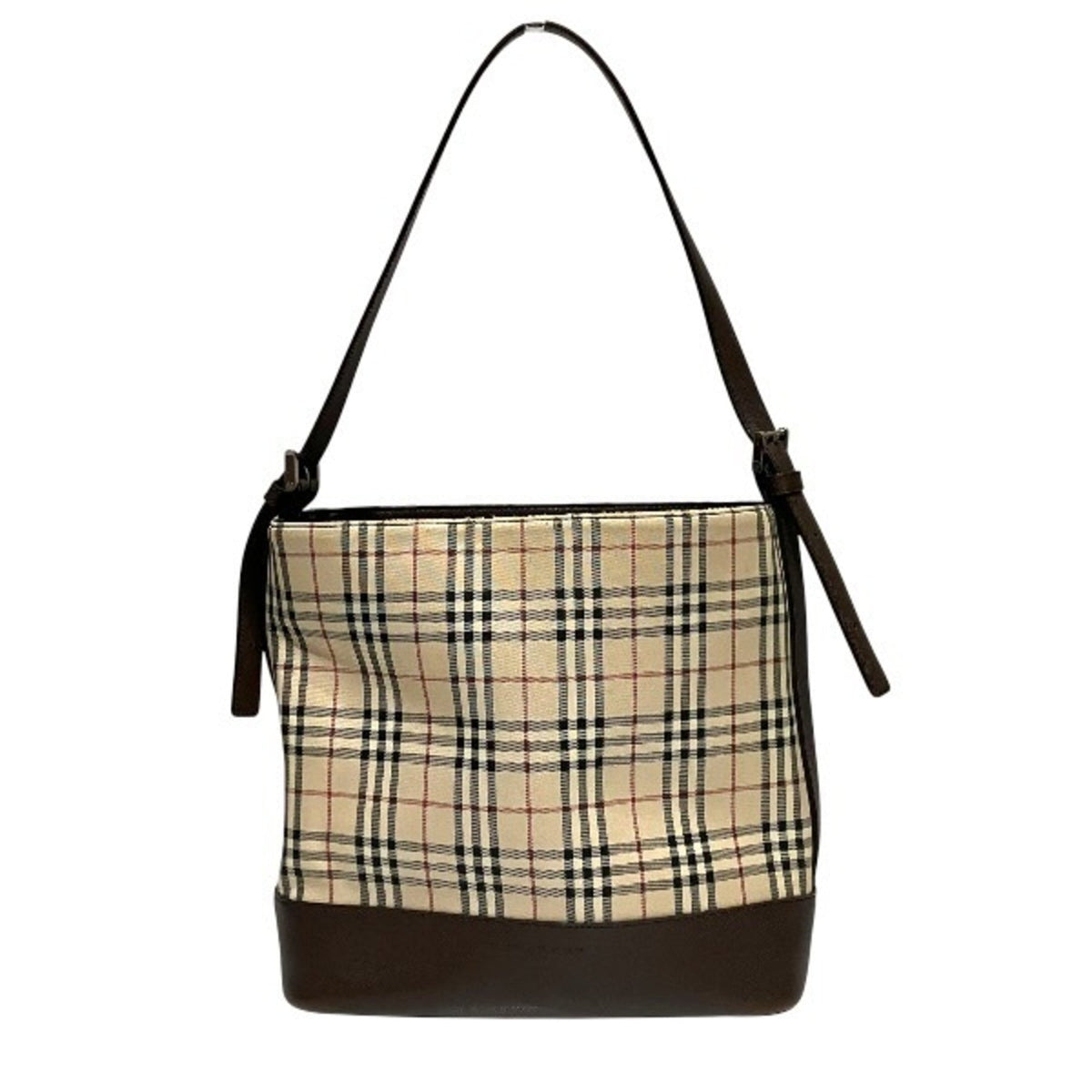 Burberry Beige Nylon Canvas Leather Shoulder Bag (Pre-Owned)
