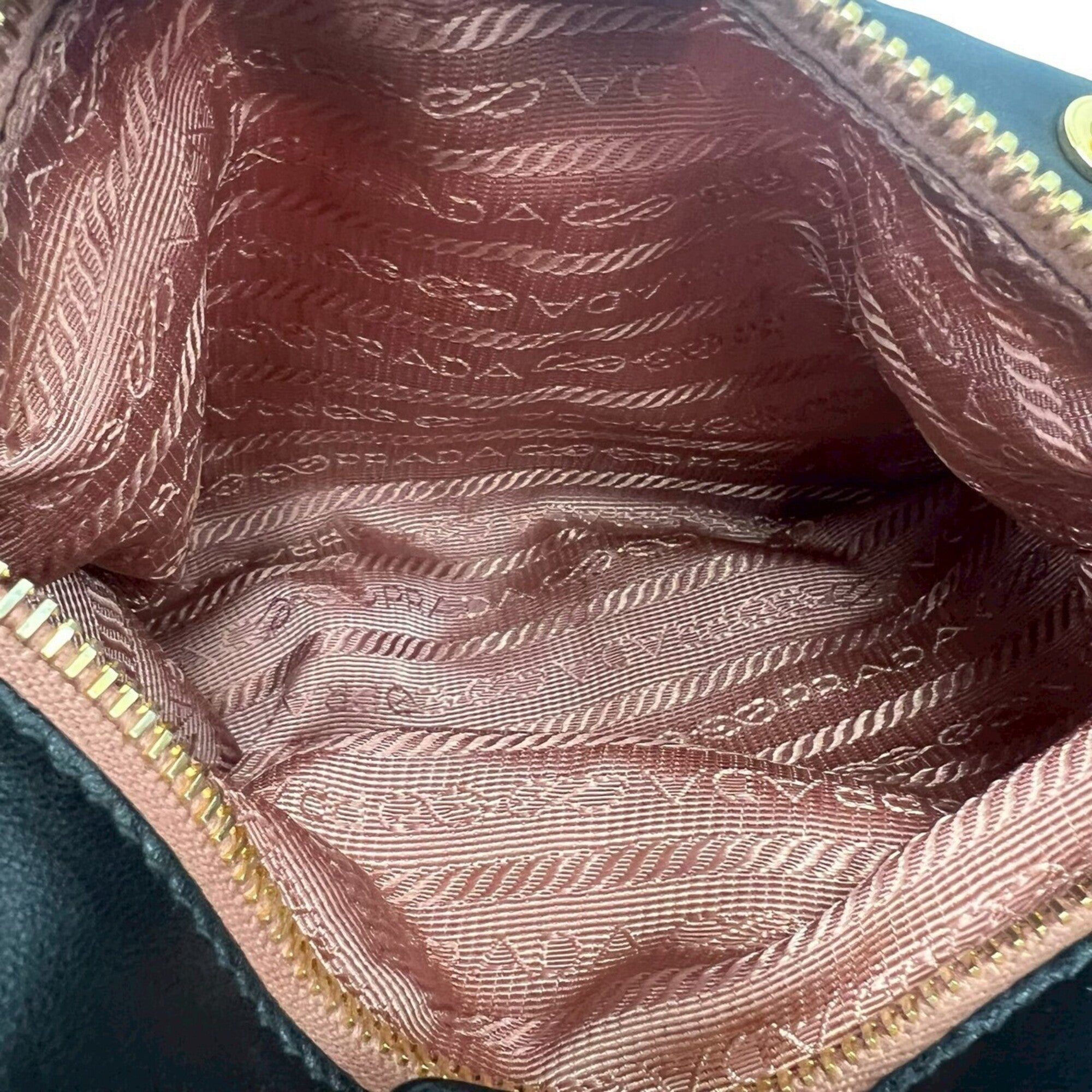 Prada Black Nylon Leather Handbag Tote Bag (Pre-Owned)