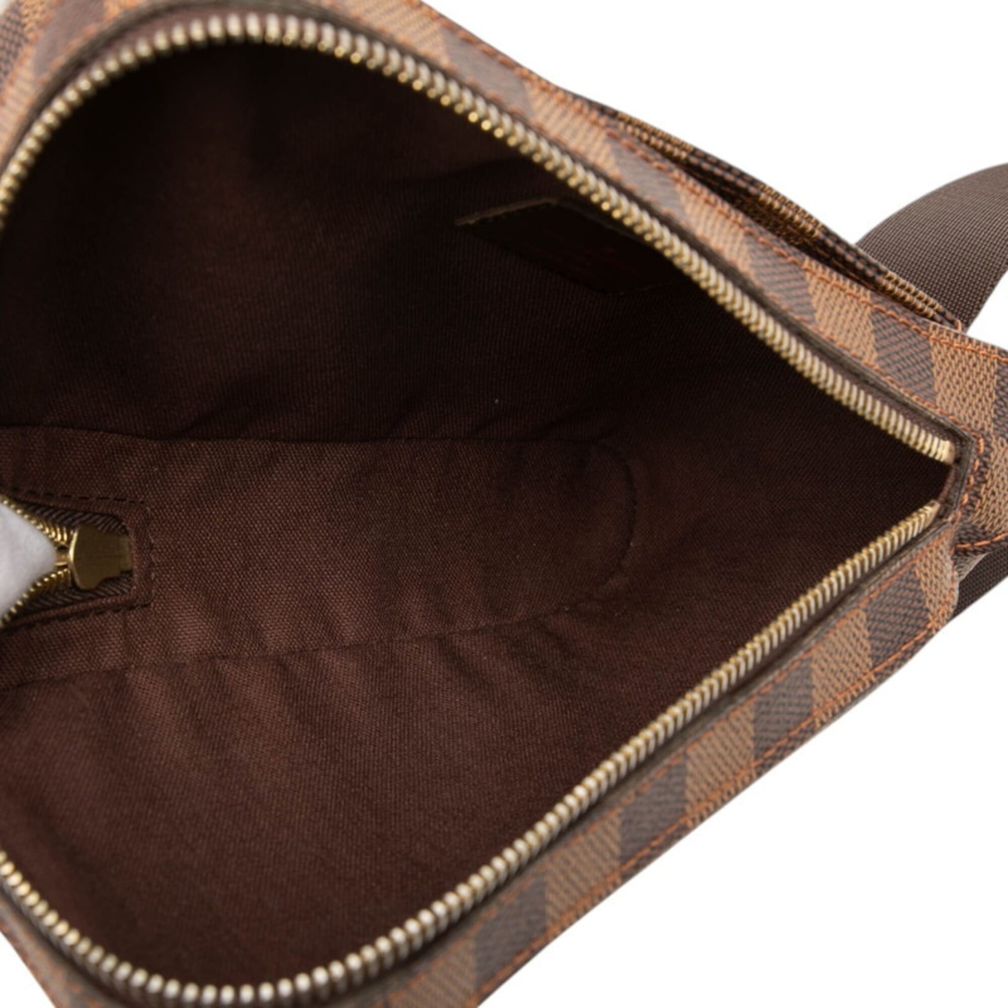 Louis Vuitton Brown Pvc Leather Shoulder Bag Sling Bag (Pre-Owned)