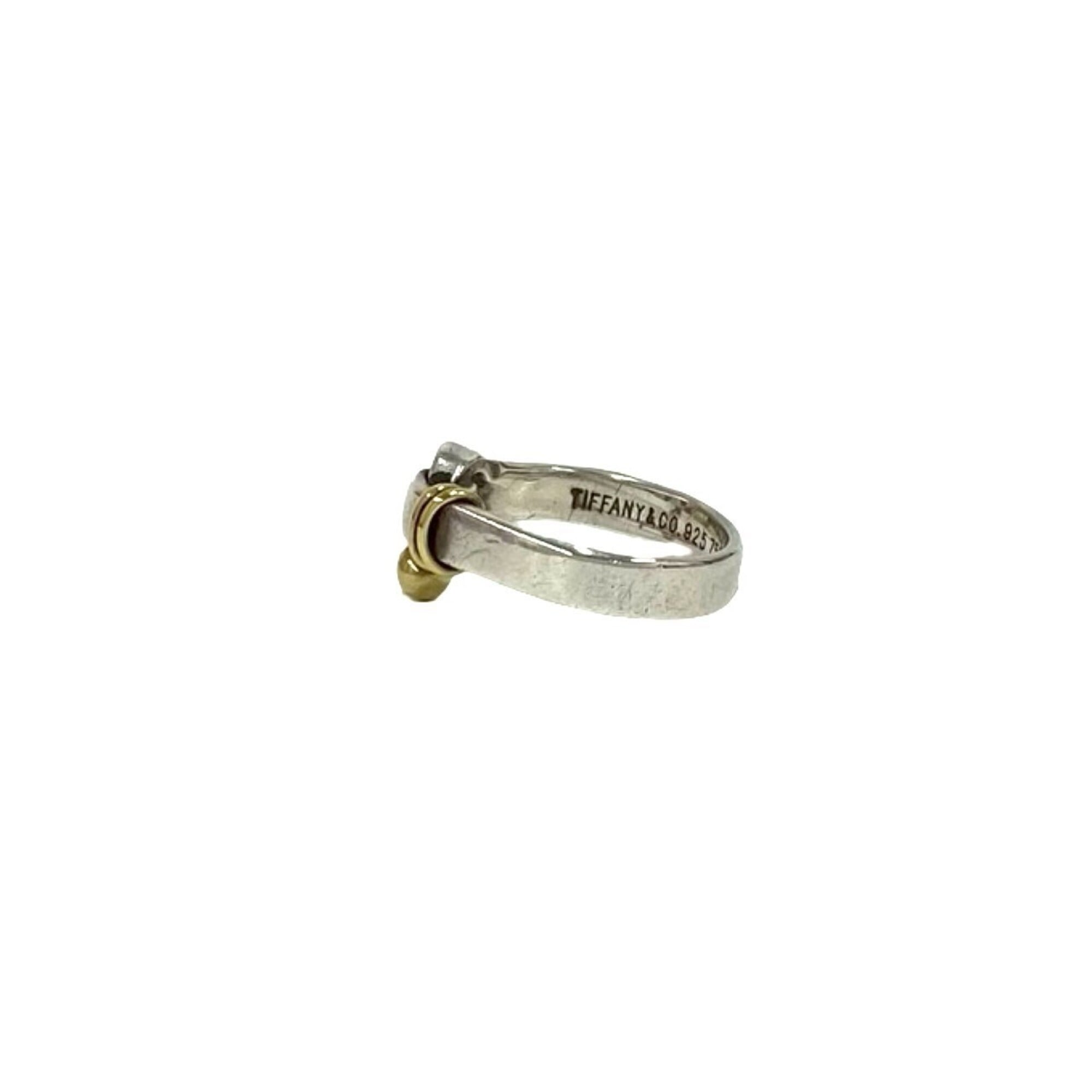 Tiffany Gold Silver Yellow Gold (18K) Silver 925 Band Ring (Pre-Owned)