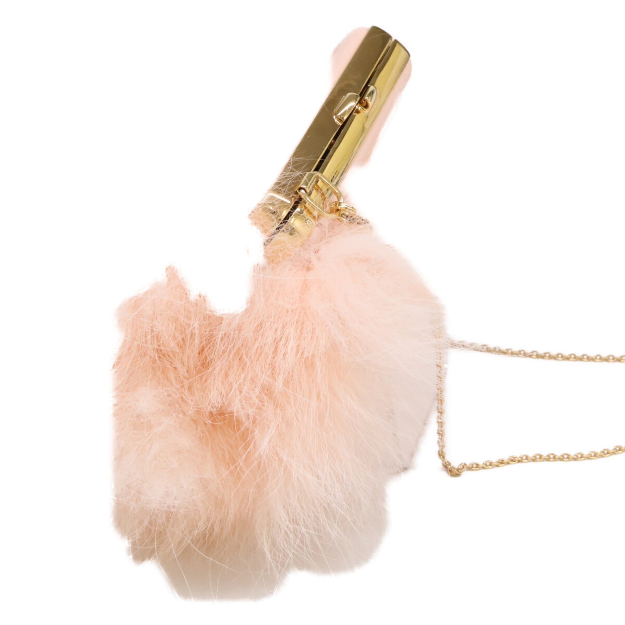 Fendi Pink Fur Pouch Shoulder Bag (Pre-Owned)