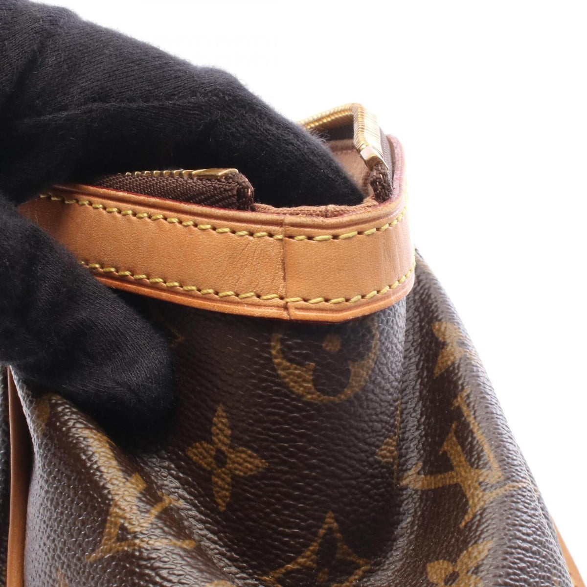 Louis Vuitton Brown Coated Canvas Monogram Leather Handbag (Pre-Owned)